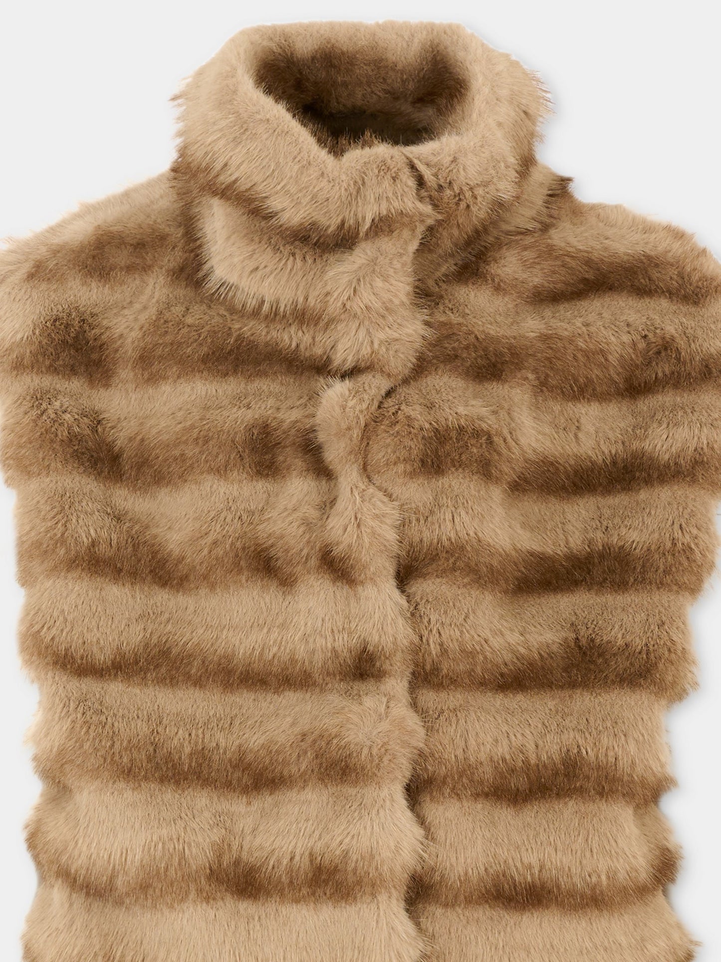 Gilet marrone per bambina,Monnalisa,17F108 6032 0009