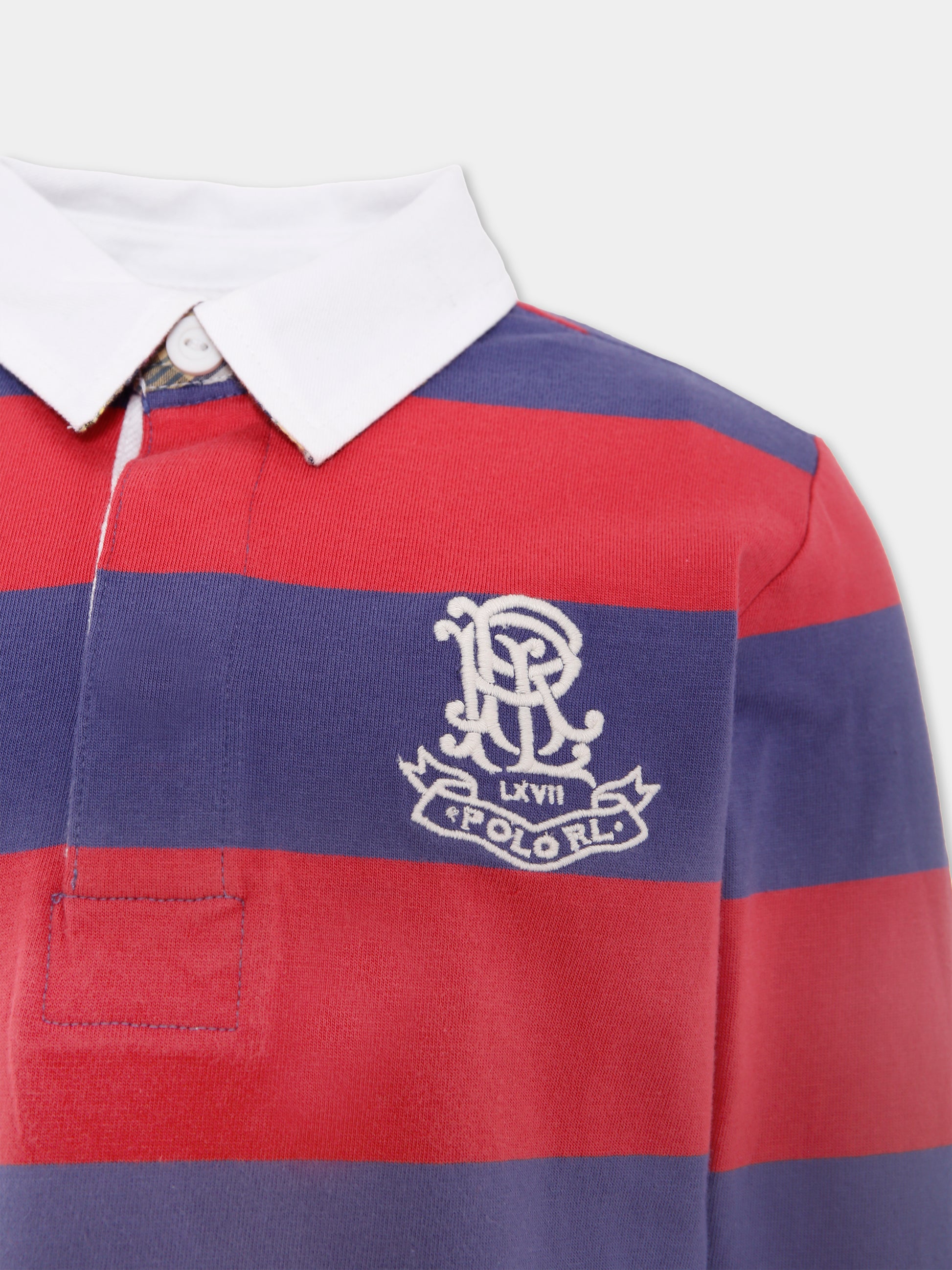 Polo rossa per bambino con logo,Ralph Lauren Kids,971357001