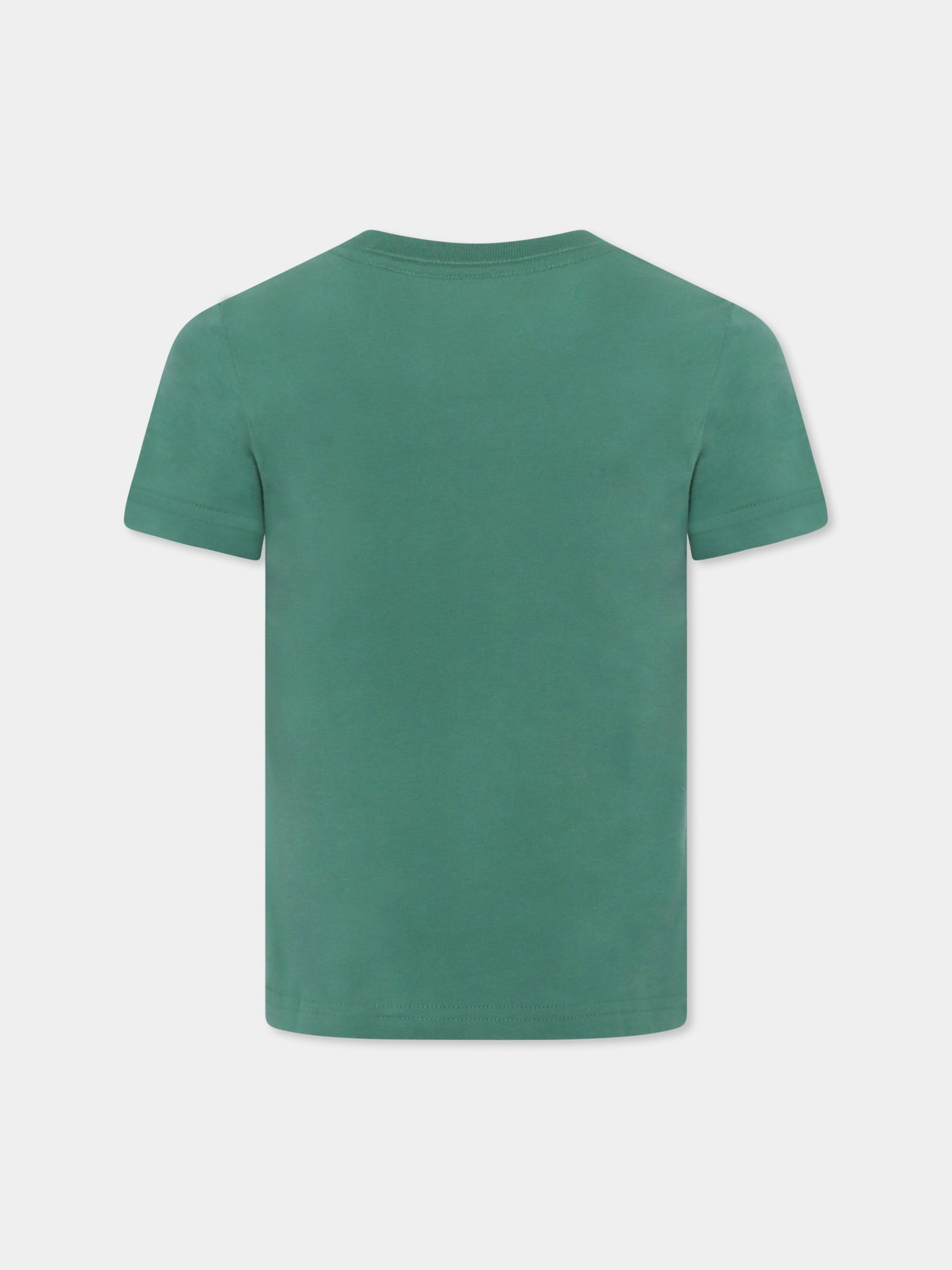 T-shirt verde per bambino con Polo Bear,Ralph Lauren Kids,973121001