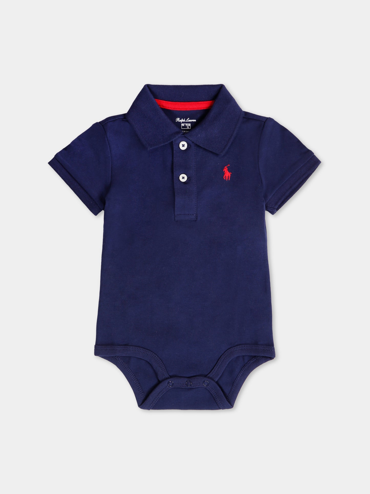 Body bleu pour bébé garçon avec cheval