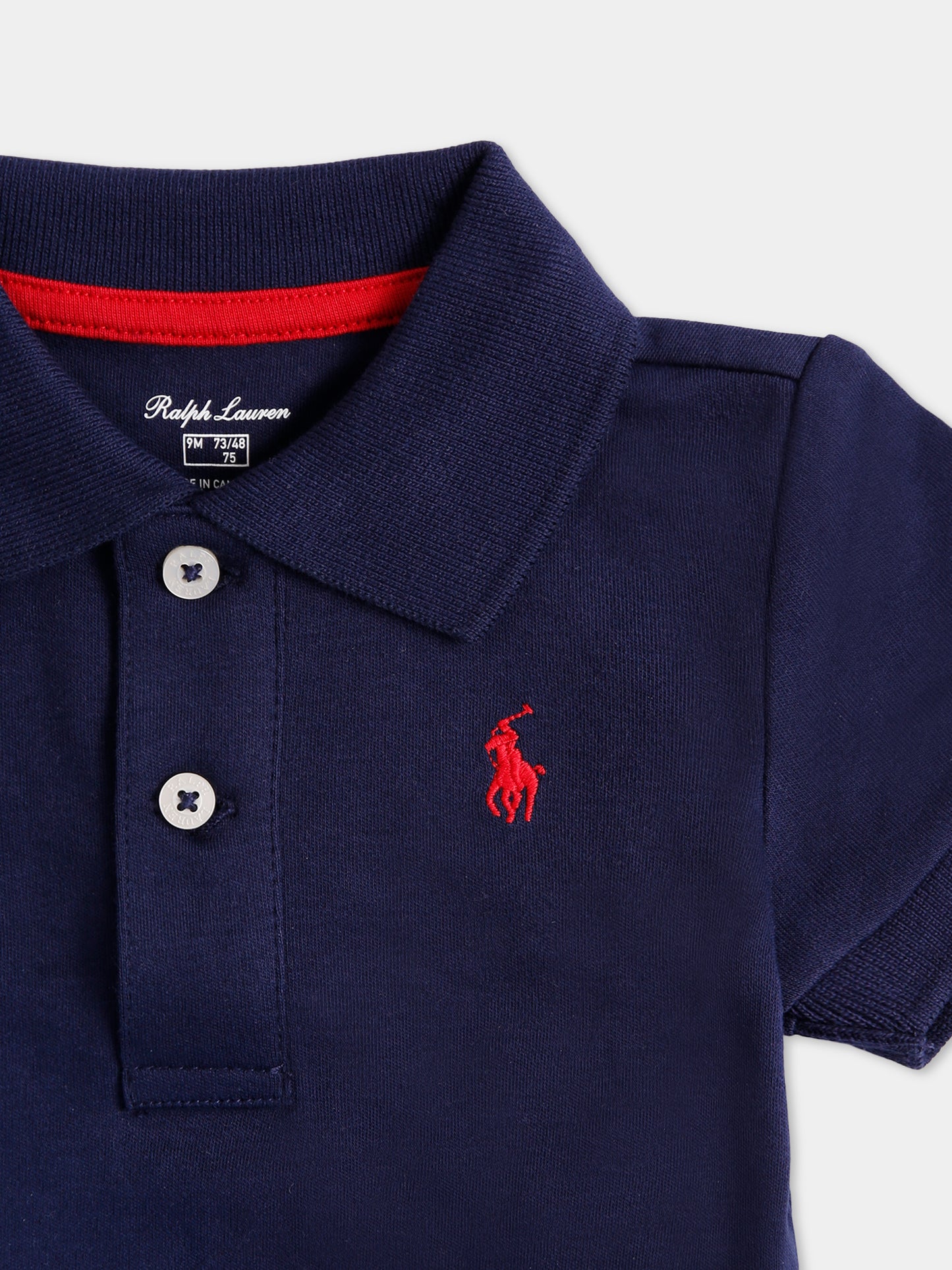 Body bleu pour bébé garçon avec cheval