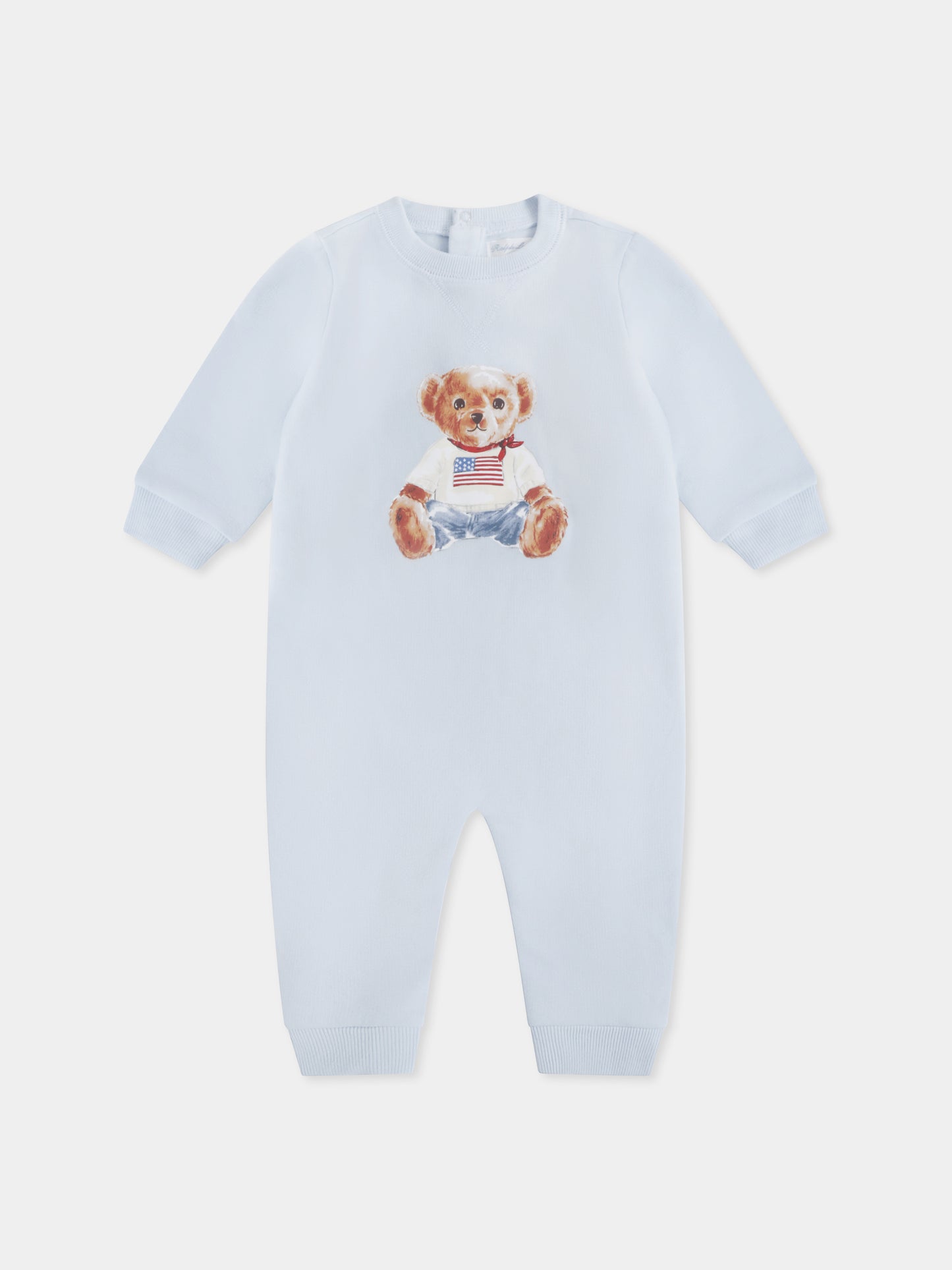 Tutina azzurra per neonato con Polo Bear,Ralph Lauren Kids,898933001 BERYL BLUE