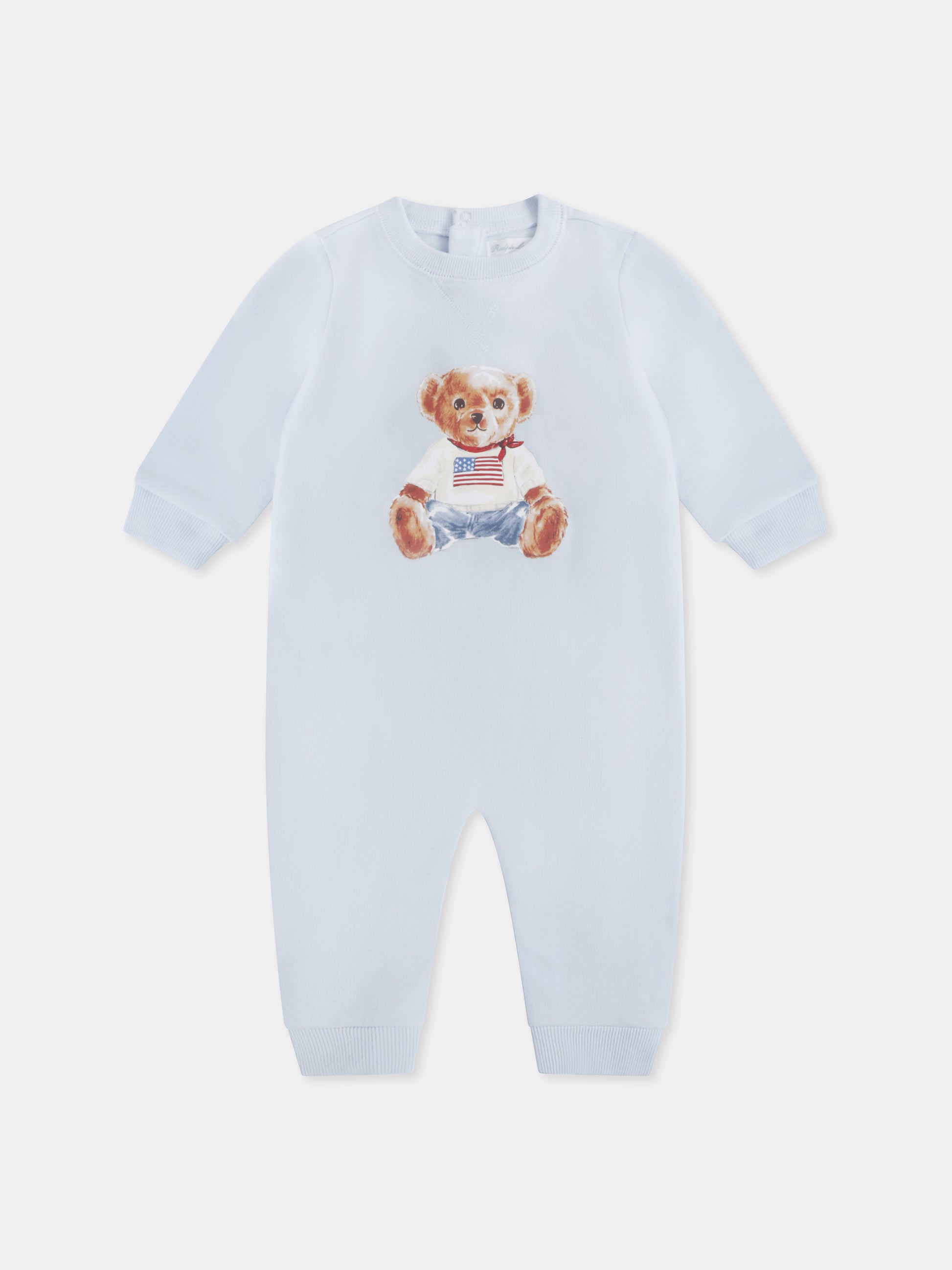 Tutina azzurra per neonato con Polo Bear,Ralph Lauren Kids,898933001 BERYL BLUE