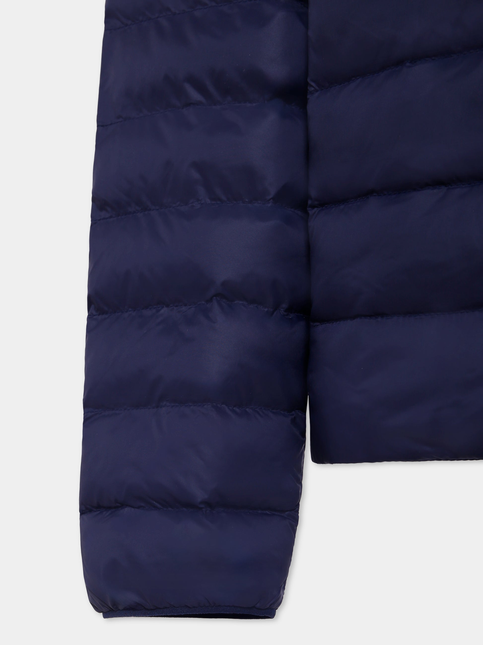 Piumino blu per bambino con cavallino,Ralph Lauren Kids,969870002