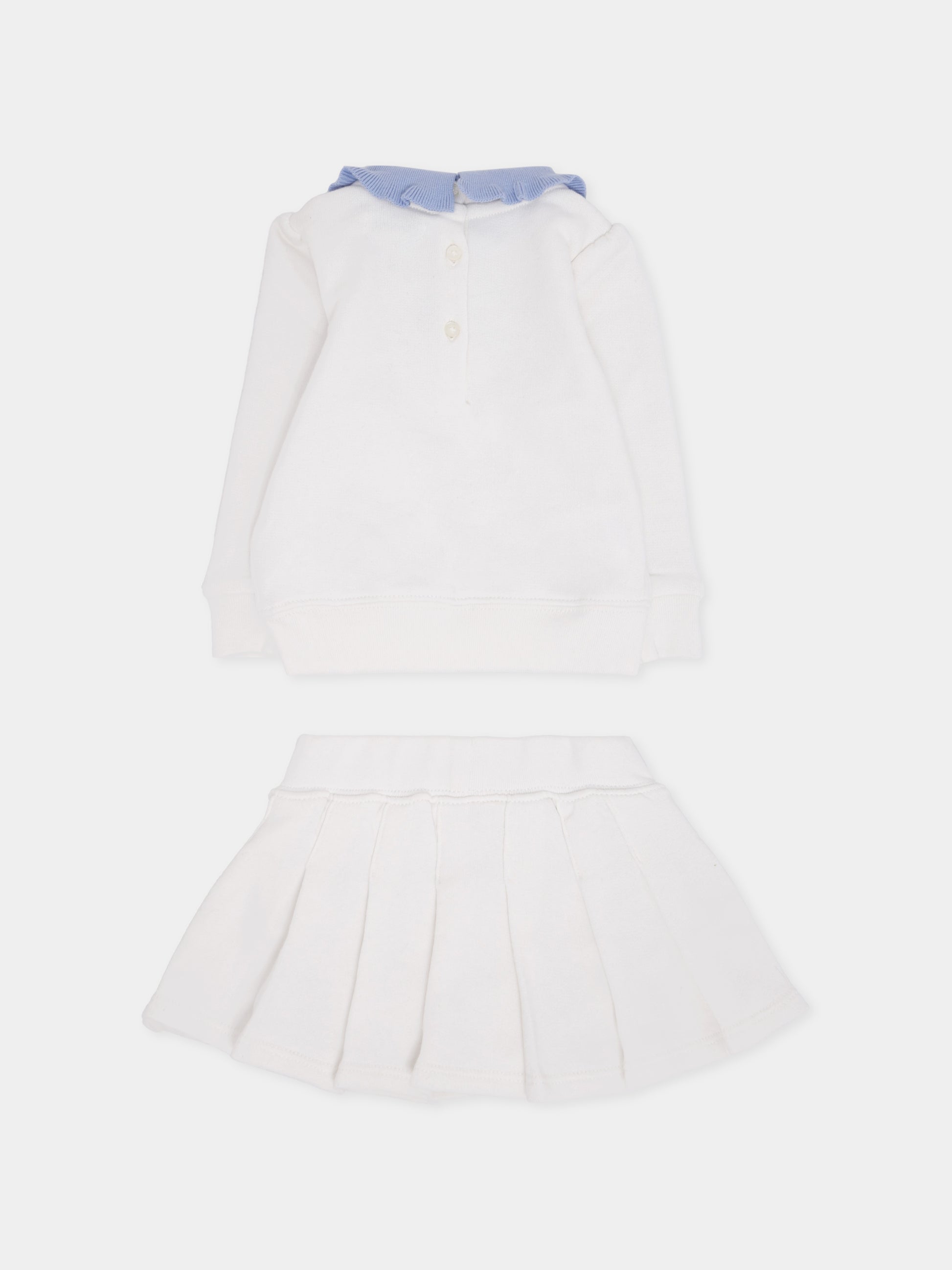 Completo bianco per neonata con cavallino,Ralph Lauren Kids,972352001