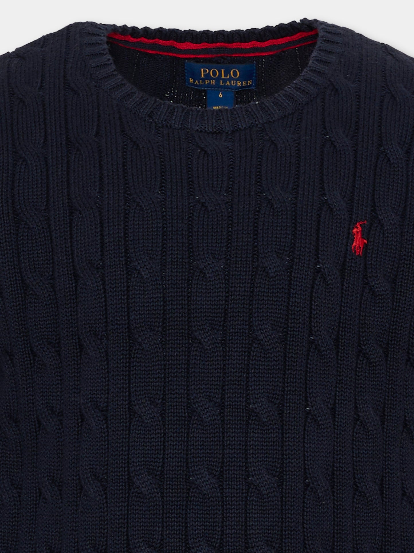 Maglione blu per bambino con cavallino,Ralph Lauren Kids,702674060