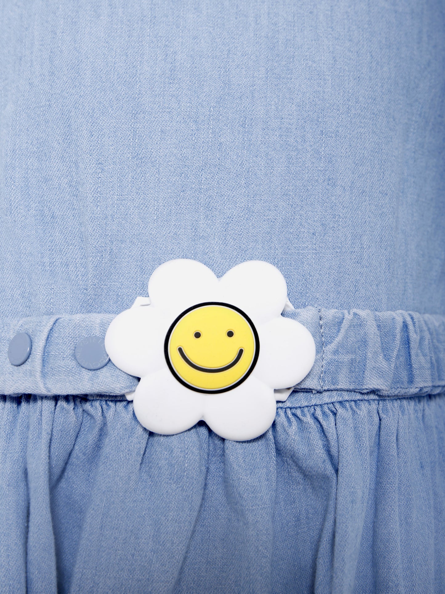 Vestito azzurro per bambina con fiori,Stella Mccartney Kids,TX1A70 Z0522 606