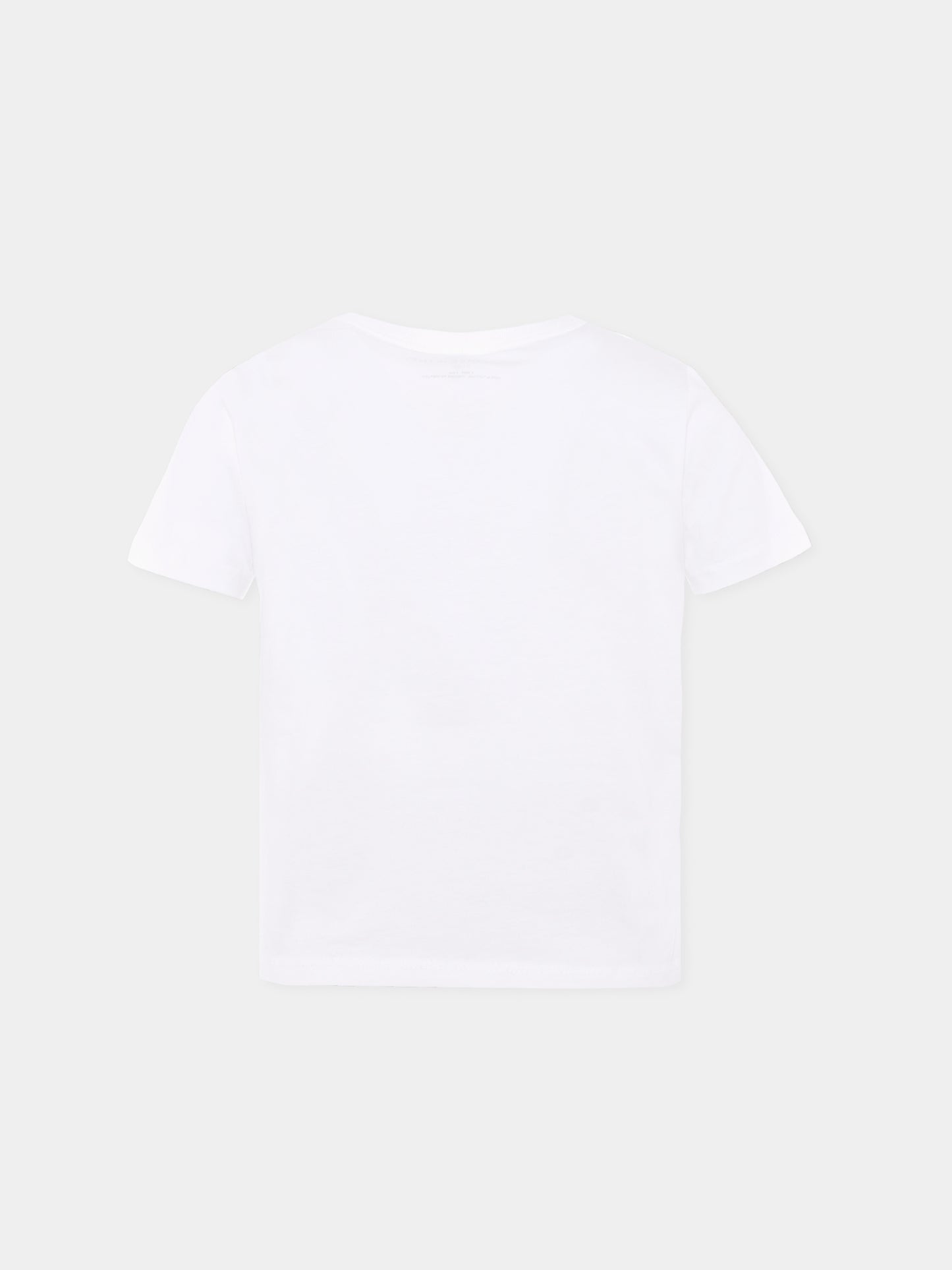 T-shirt bianca per bambina con stampa cuore e margherita,Stella Mccartney Kids,TX8A41 Z0434 100