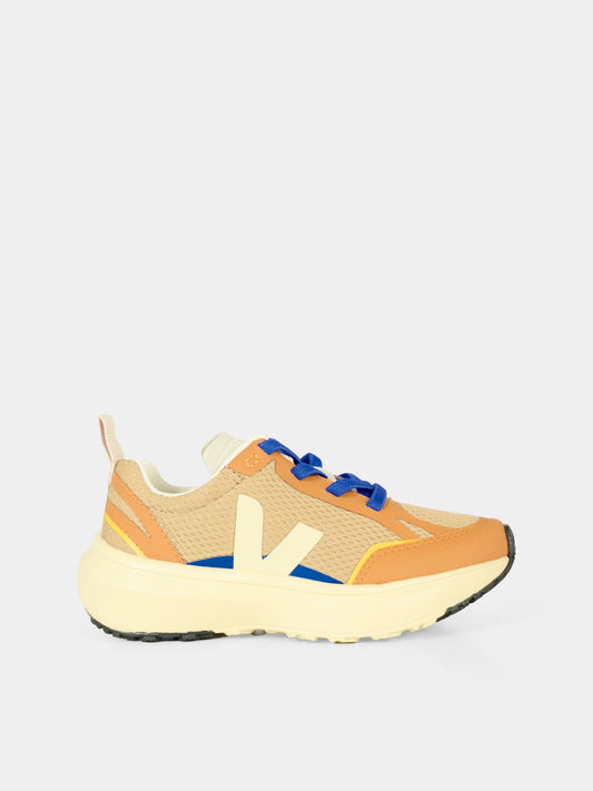 Sneakers beige Canary per bambino con logo,Veja,YL1821023