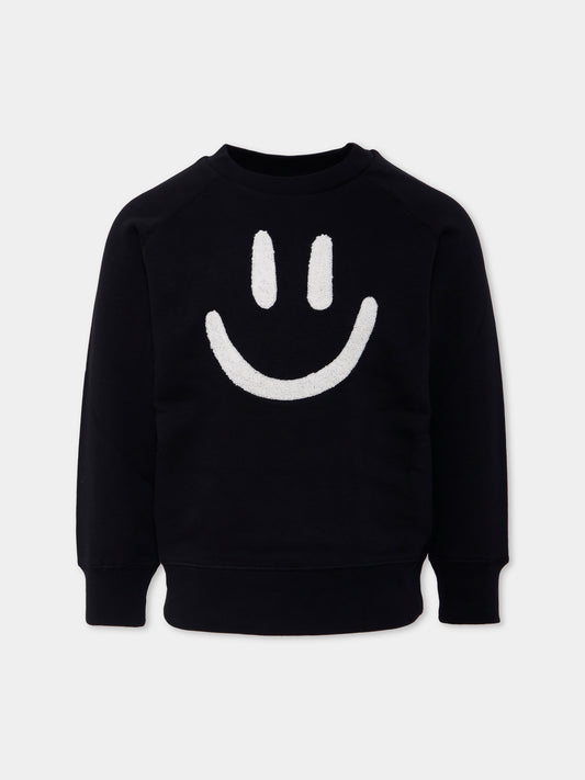 Felpa Mike nera per bambini con smile,Molo,6W25J201 0099