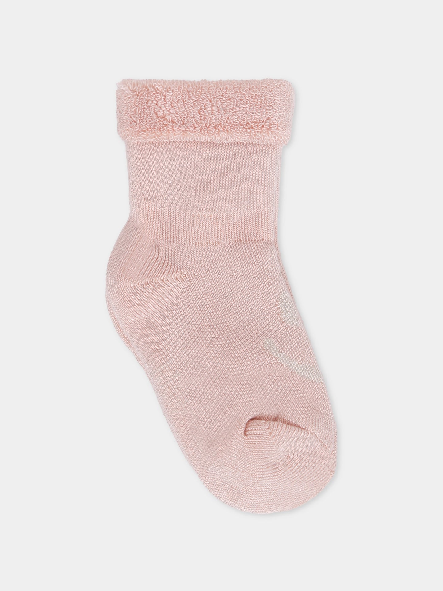 Ensemble de chaussettes roses pour bébé fille avec smiley