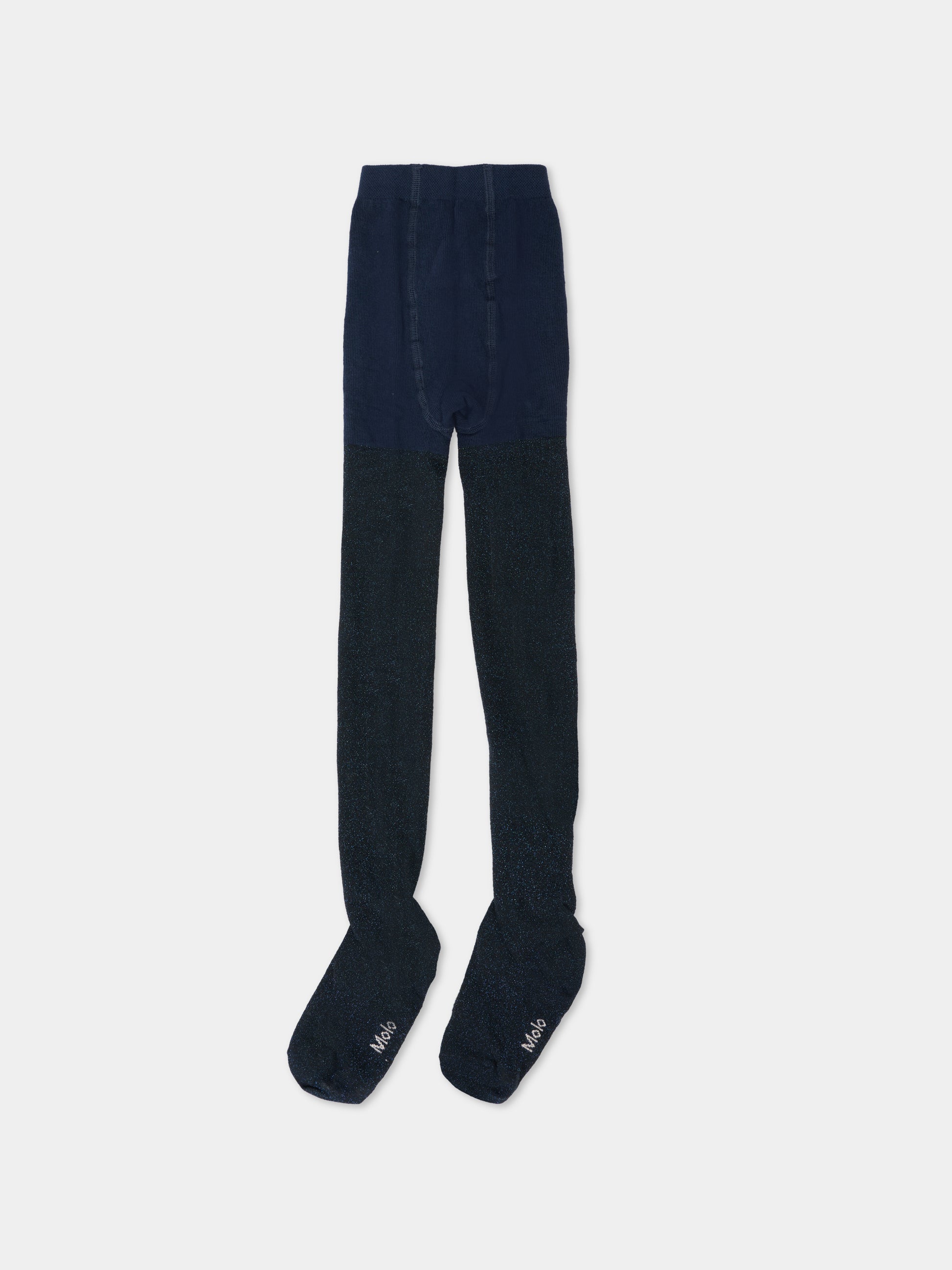 Collant blu per bambina con lurex,Molo,7W25G203 8552