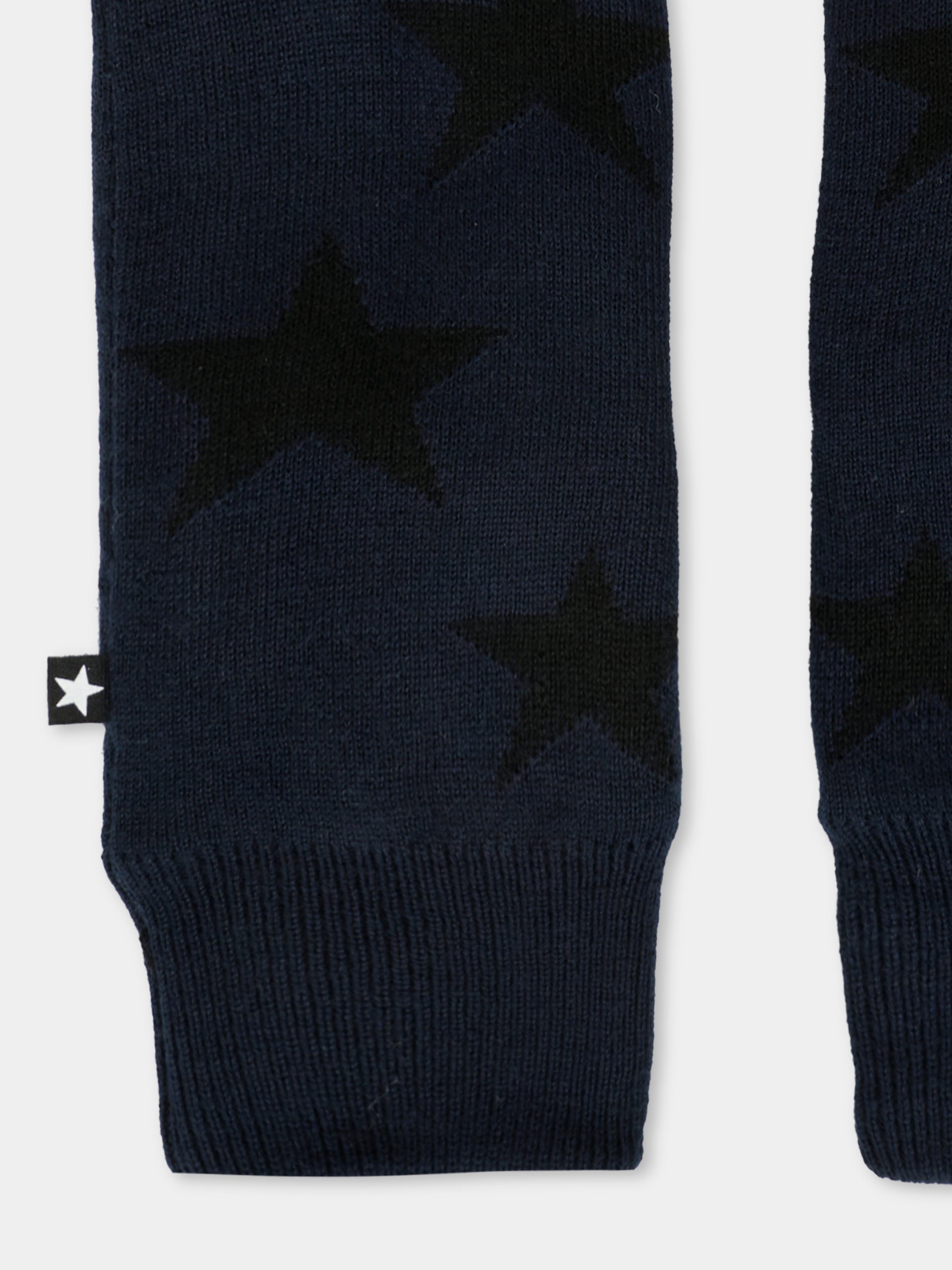 Guanti blu per bambino con stelle,Molo,7W25S101 8753