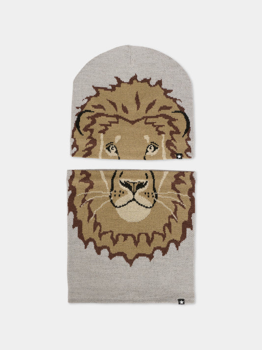 Set accessori Kleo grigio per bambino con leone,Molo,7W25S302 9668