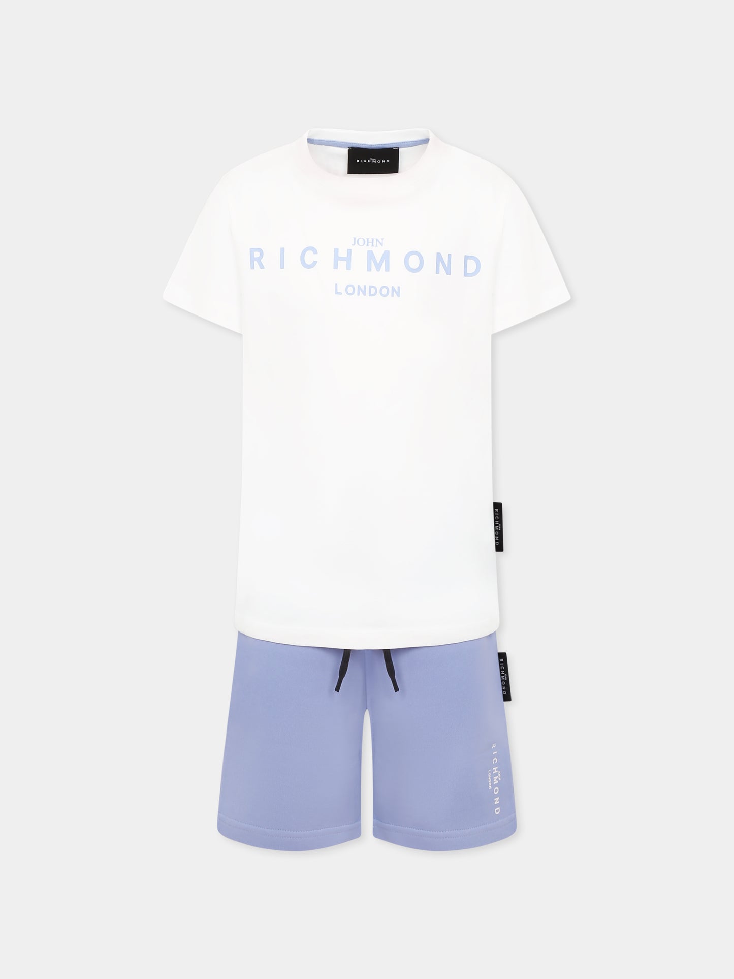Completo celeste per bambino con logo,Richmond,RBP25008CJ WHITE