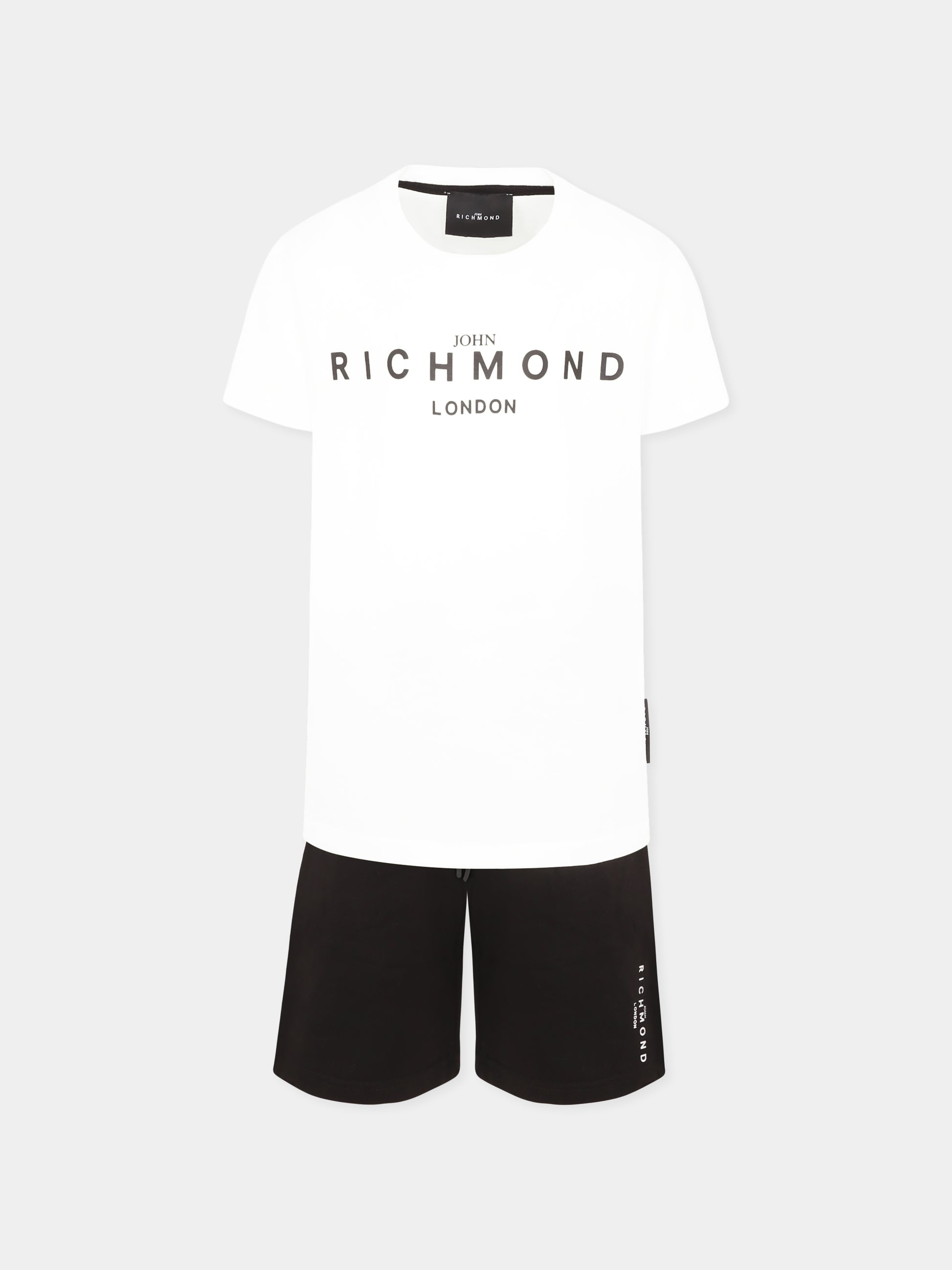 Completo nero per bambino con logo,Richmond,RBP25008CJ COLOR BLOCK