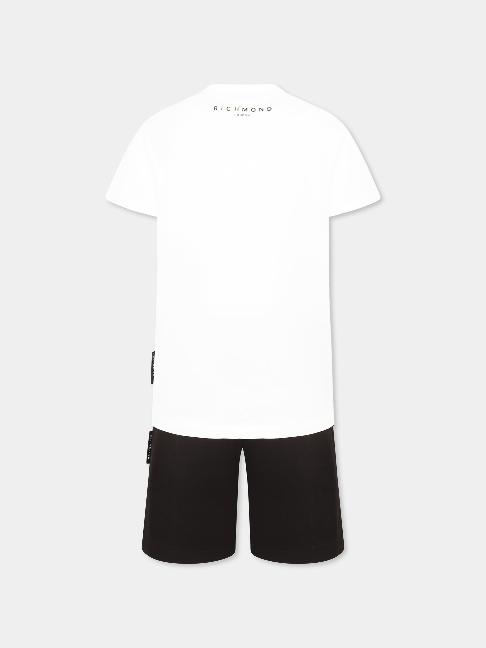 Completo nero per bambino con logo,Richmond,RBP25008CJ COLOR BLOCK