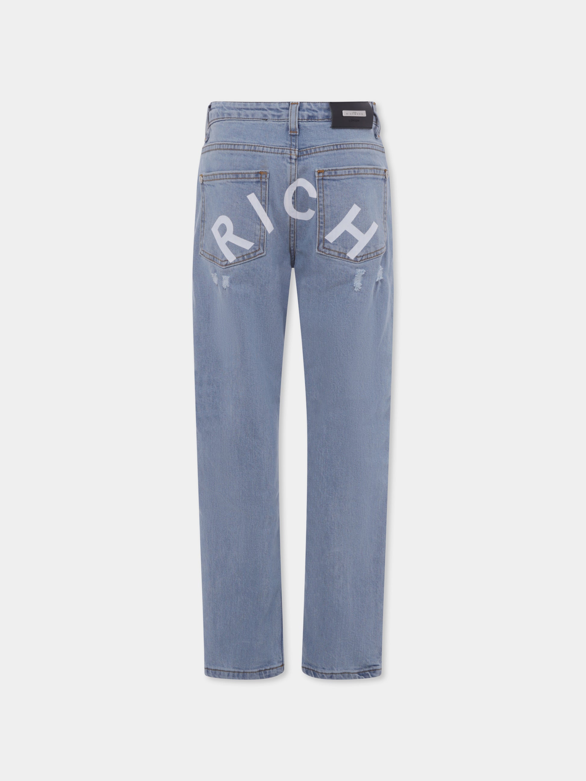 Jeans azzurro per bambino con logo,Richmond,RBP25015JE DENIM BLUE LIGHT