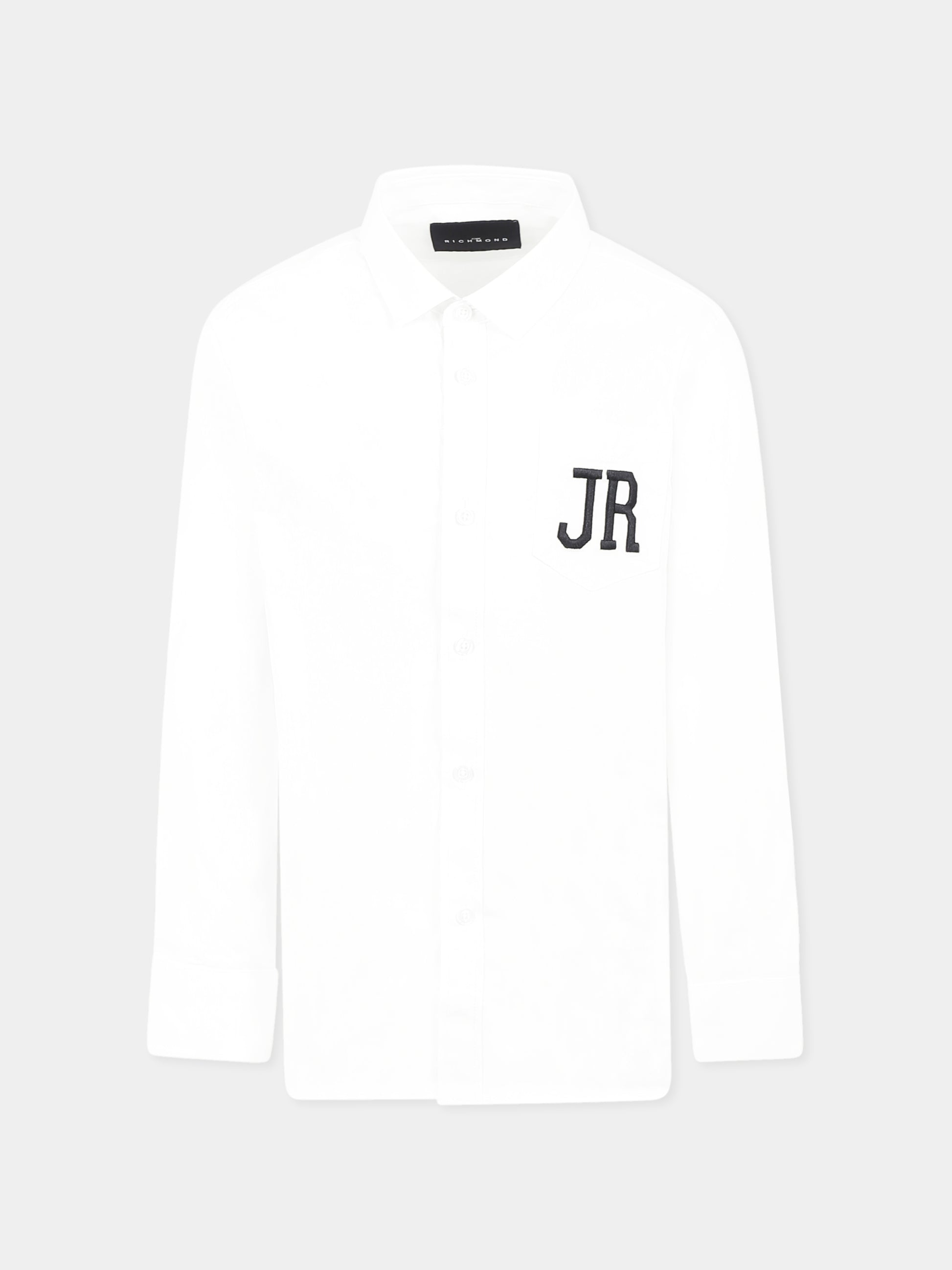 Camicia bianca per bambino con logo,Richmond,RBP25028CA WHITE