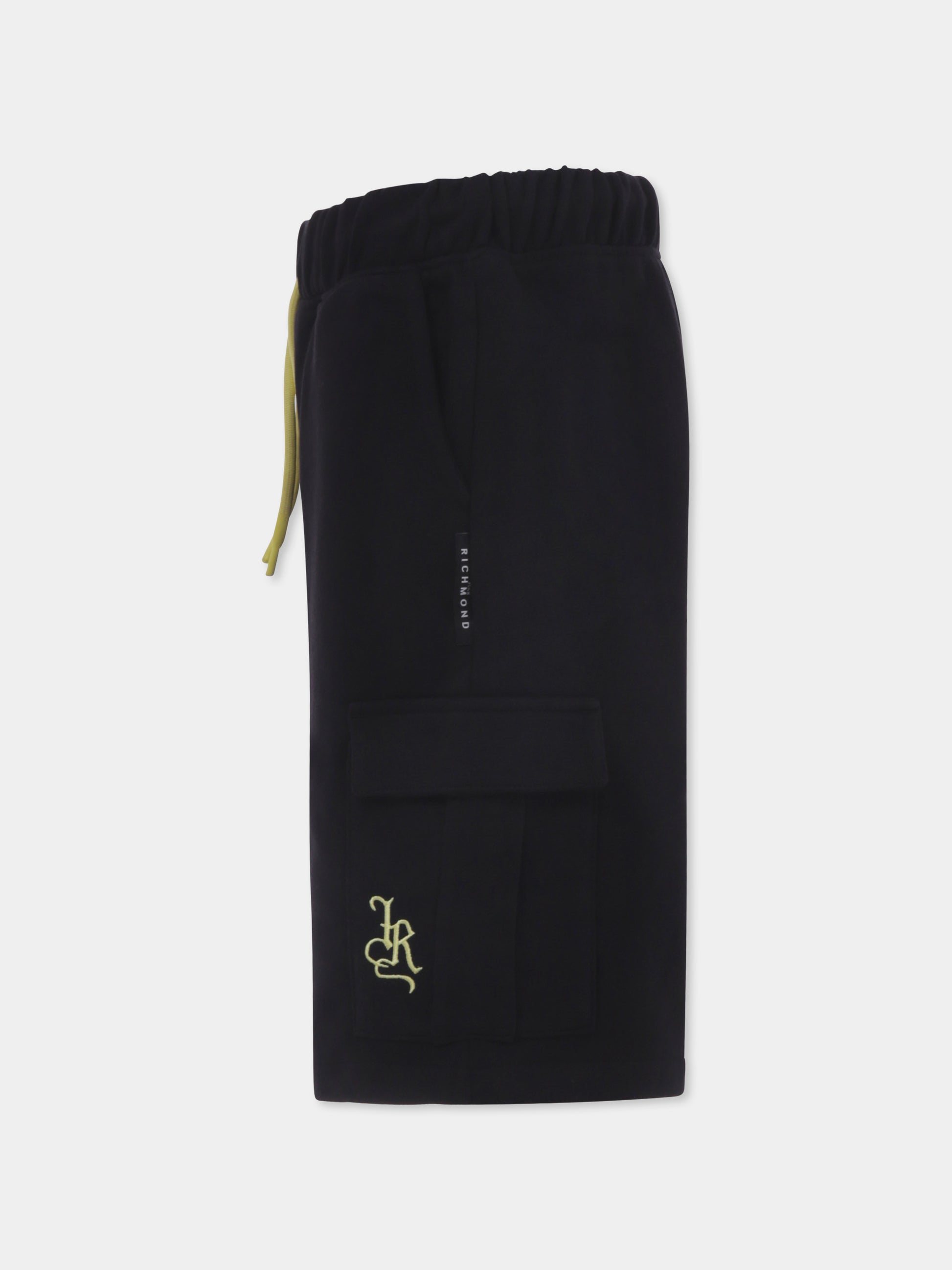 Shorts neri per bambino con logo,Richmond,RBP25068BE BLACK