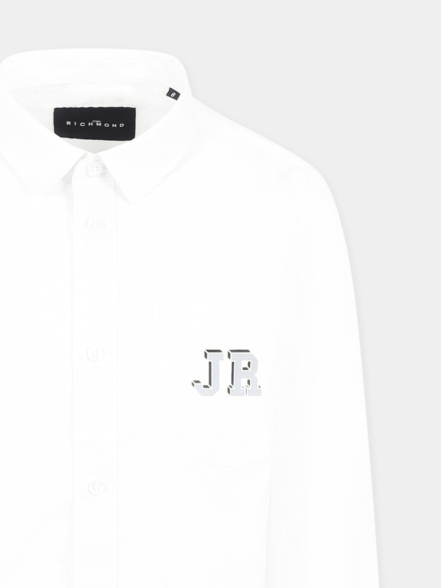 Camicia bianca per bambino con logo,Richmond,RBP25095CA WHITE