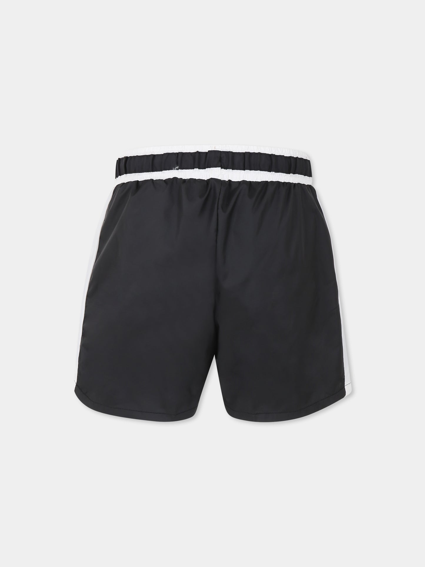 Boxer mare nero per bambino con logo,Richmond,RBP25104CO BLACK