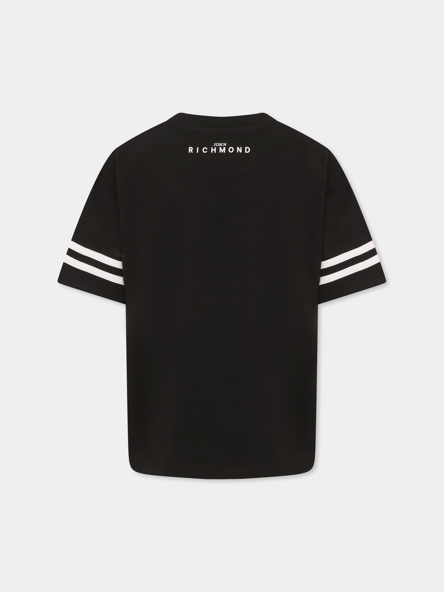T-shirt nera per bambino con logo,Richmond,RBP25111TS BLACK