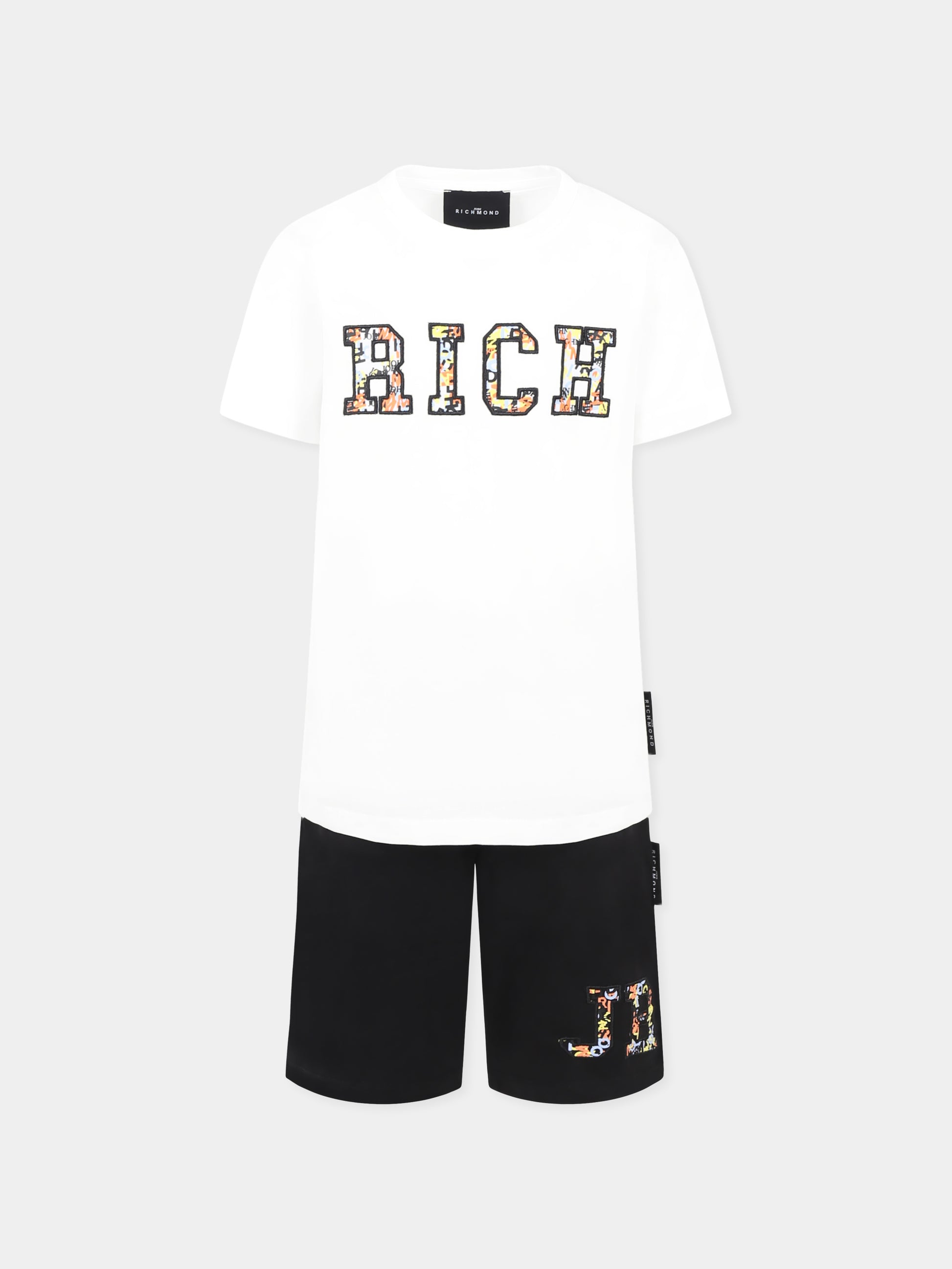 Completo bianco per bambino con logo,Richmond,RBP25161CJ WHITE
