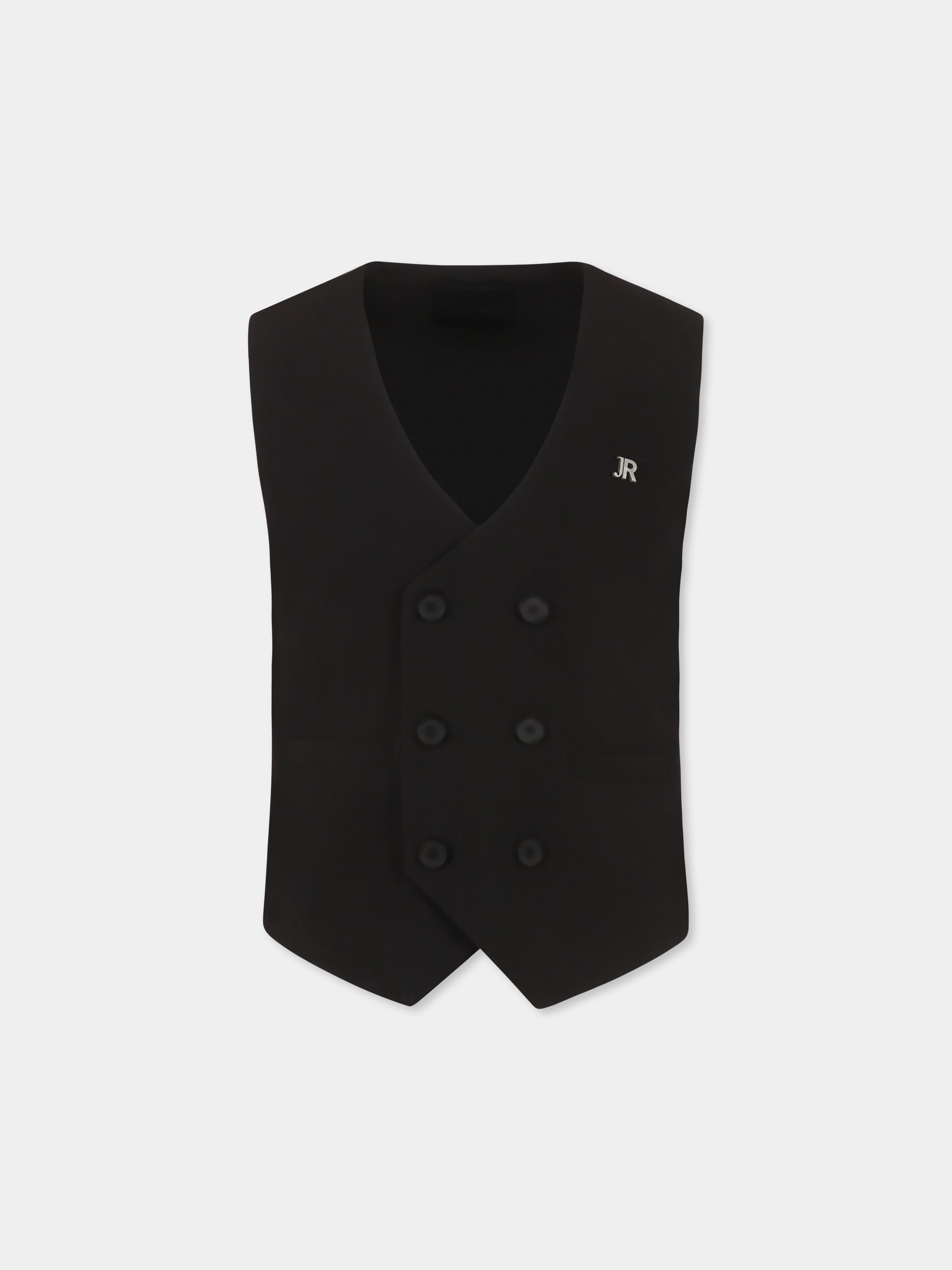 Panciotto nero per bambino con logo,Richmond,RBP25220GT BLACK