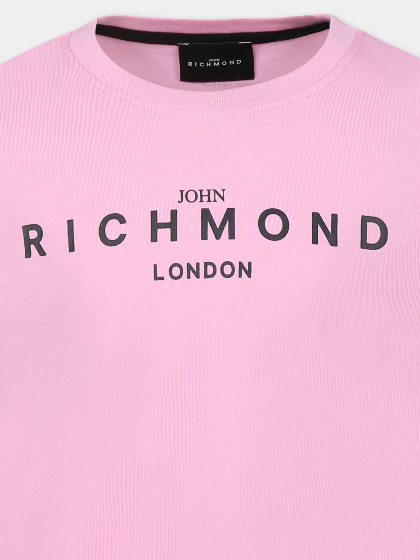 T-shirt rosa per bambina con logo,Richmond Jr,RGP25002TS PINK