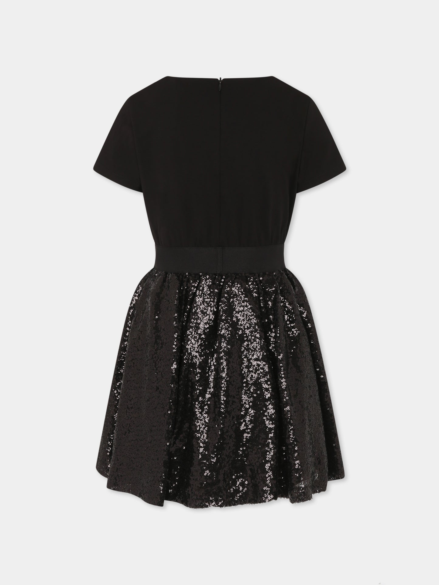 Vestito nero per bambina con logo,Richmond,RGP25202VE BLACK