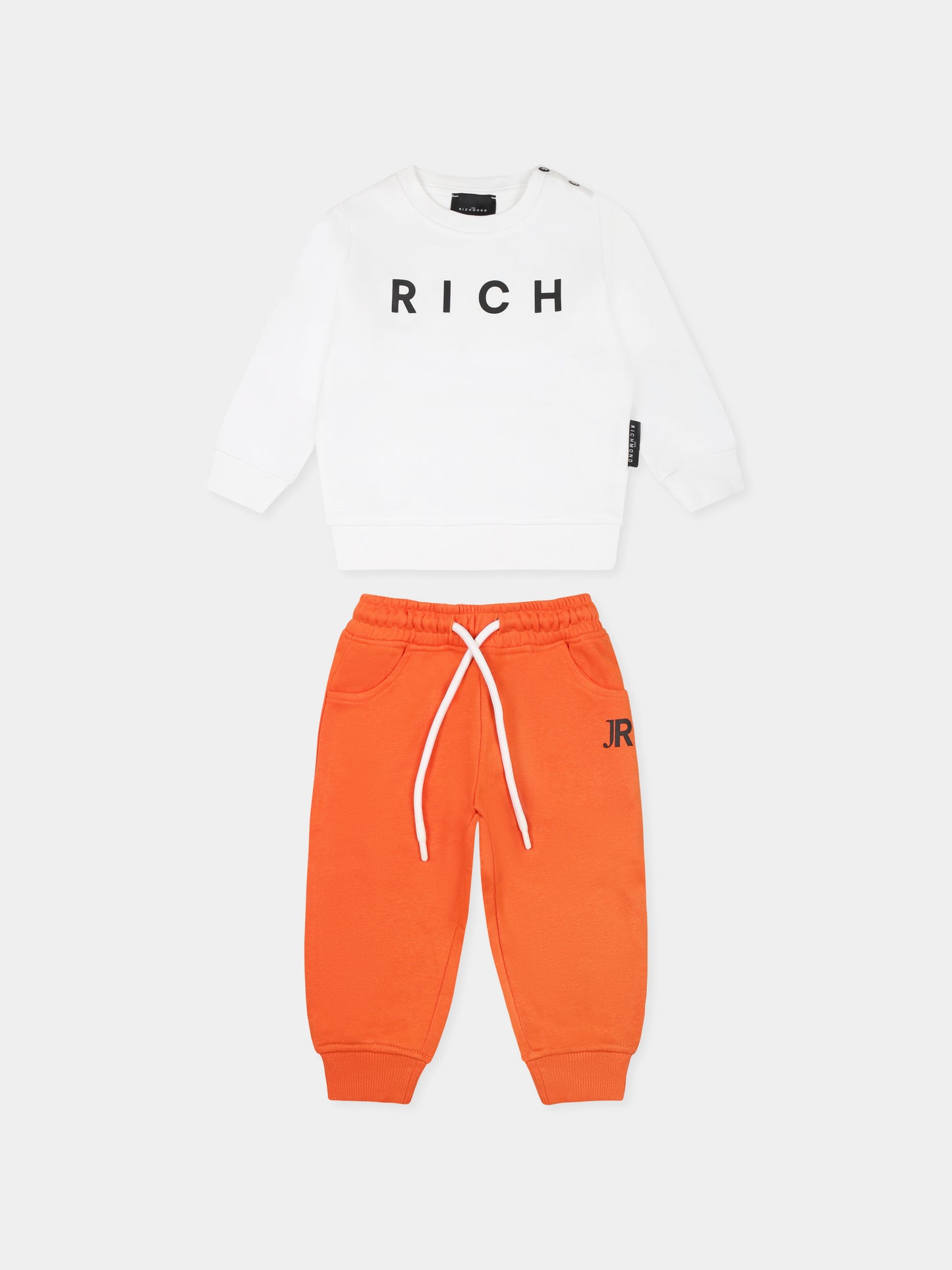 Completo bianco per neonato con logo,Richmond,RIP25013CF WHITE