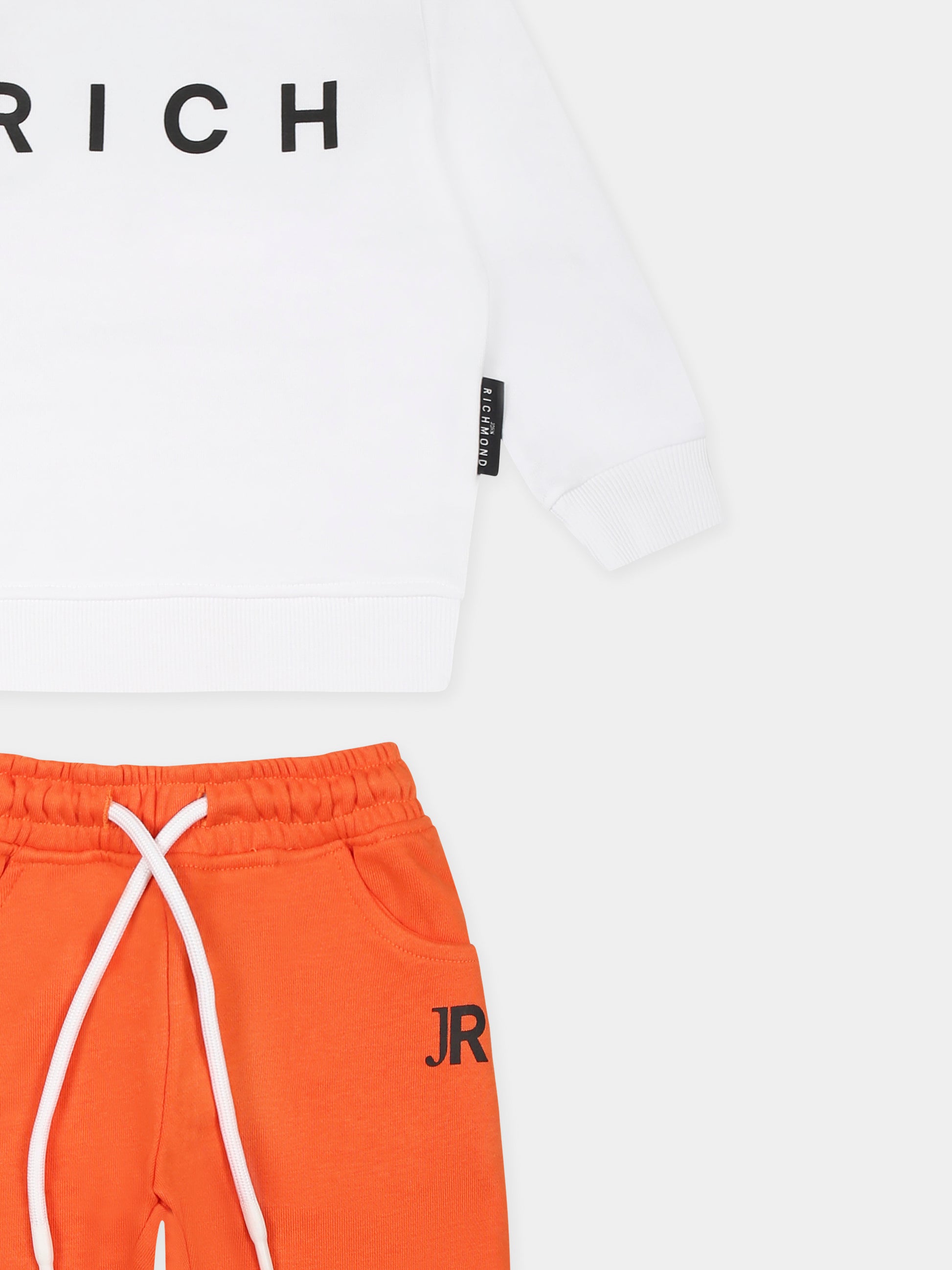 Completo bianco per neonato con logo,Richmond,RIP25013CF WHITE