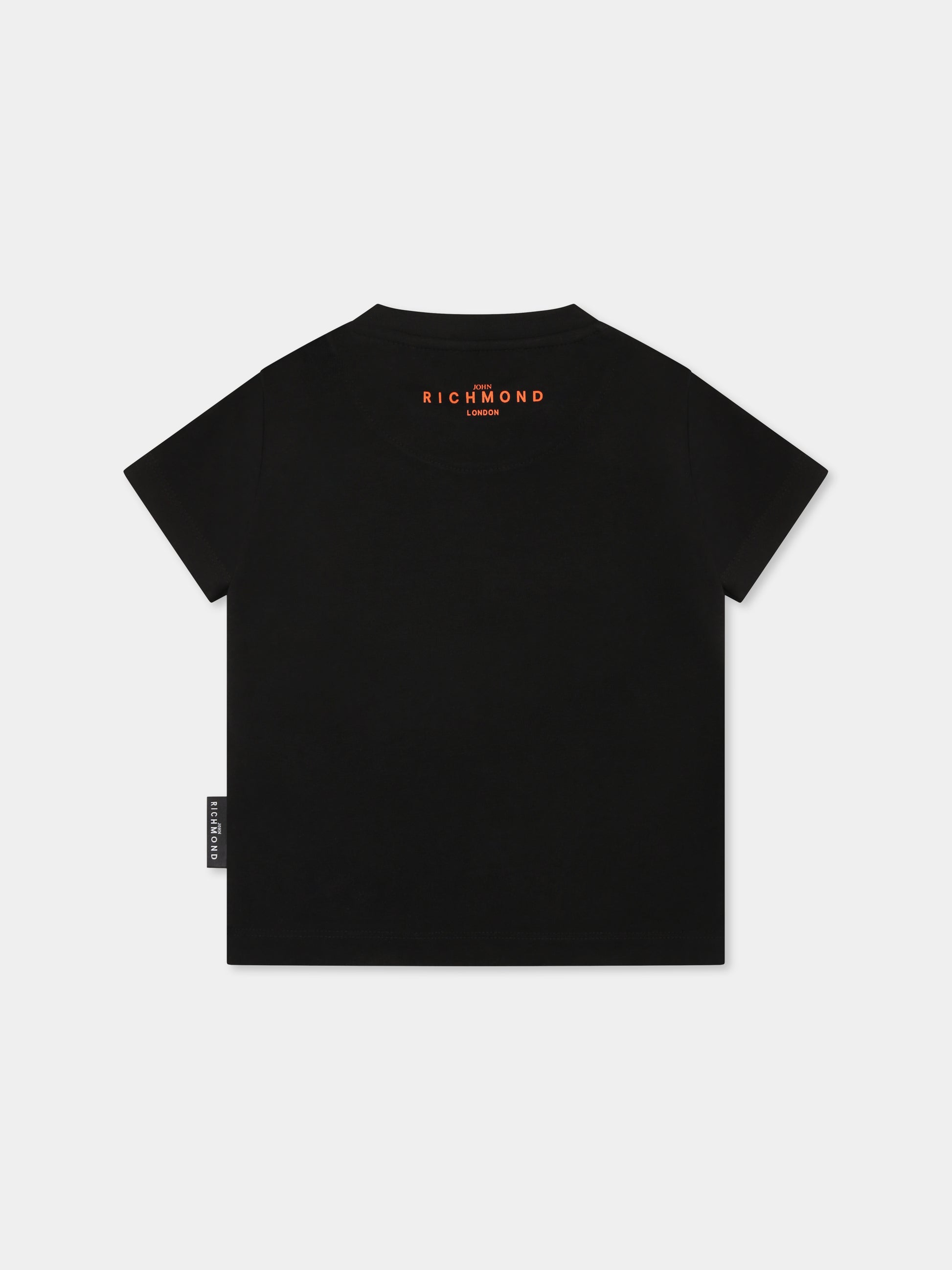 T-shirt nera per neonati con logo,Richmond,RIP25014TS BLACK