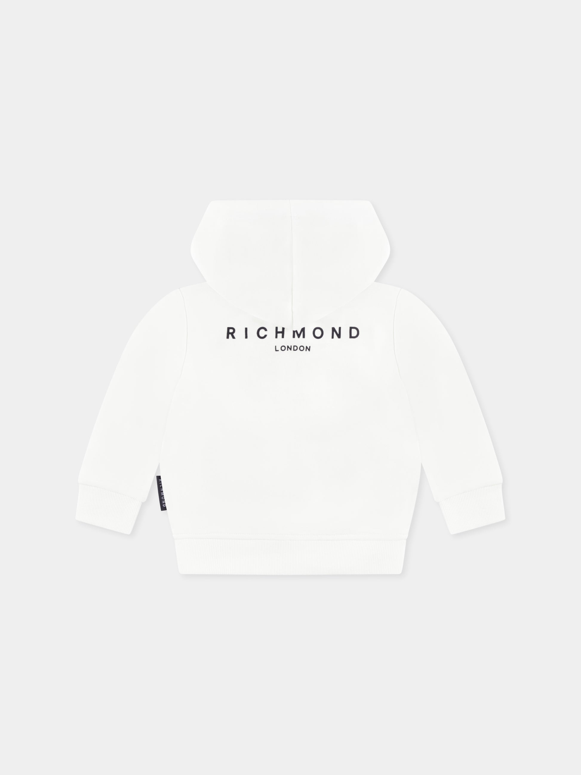 Felpa bianca per neonato con logo,Richmond,RIP25015FE WHITE