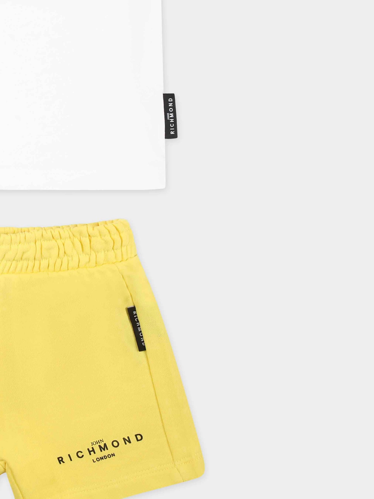 Completo giallo per neonato con logo,Richmond,RIP25018CF YELLOW