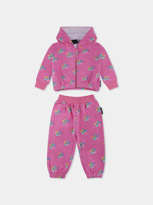 Completo rosa per neonata con stelle all over,Richmond,RIP25028CF RICHMOND STAR BARBIE