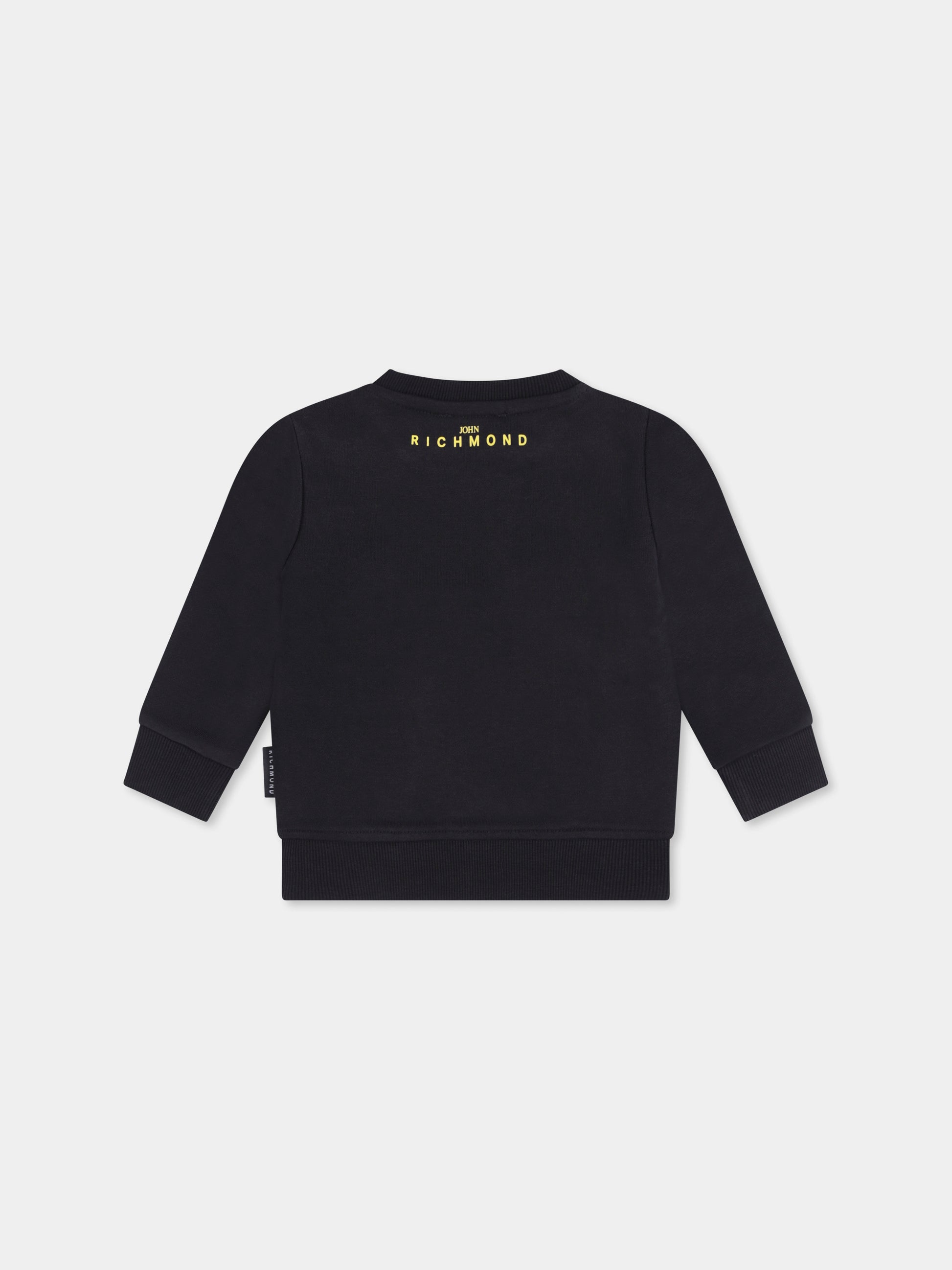 Felpa nera per neonato con logo,Richmond,RIP25078FE BLACK