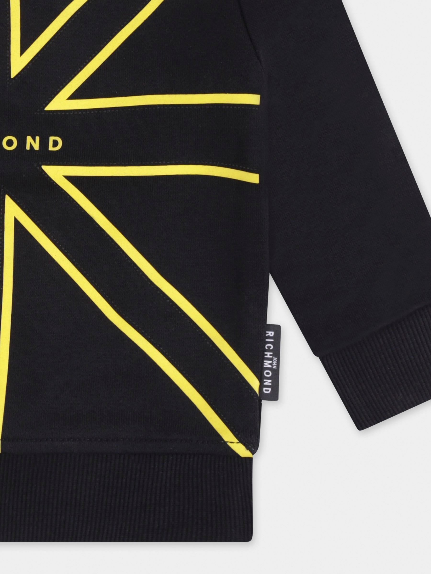 Felpa nera per neonato con logo,Richmond,RIP25078FE BLACK