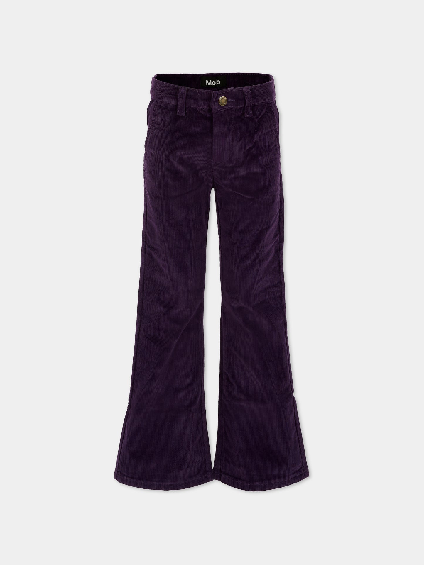 Pantaloni Aida viola per bambina con logo,Molo,2W25I102 5513