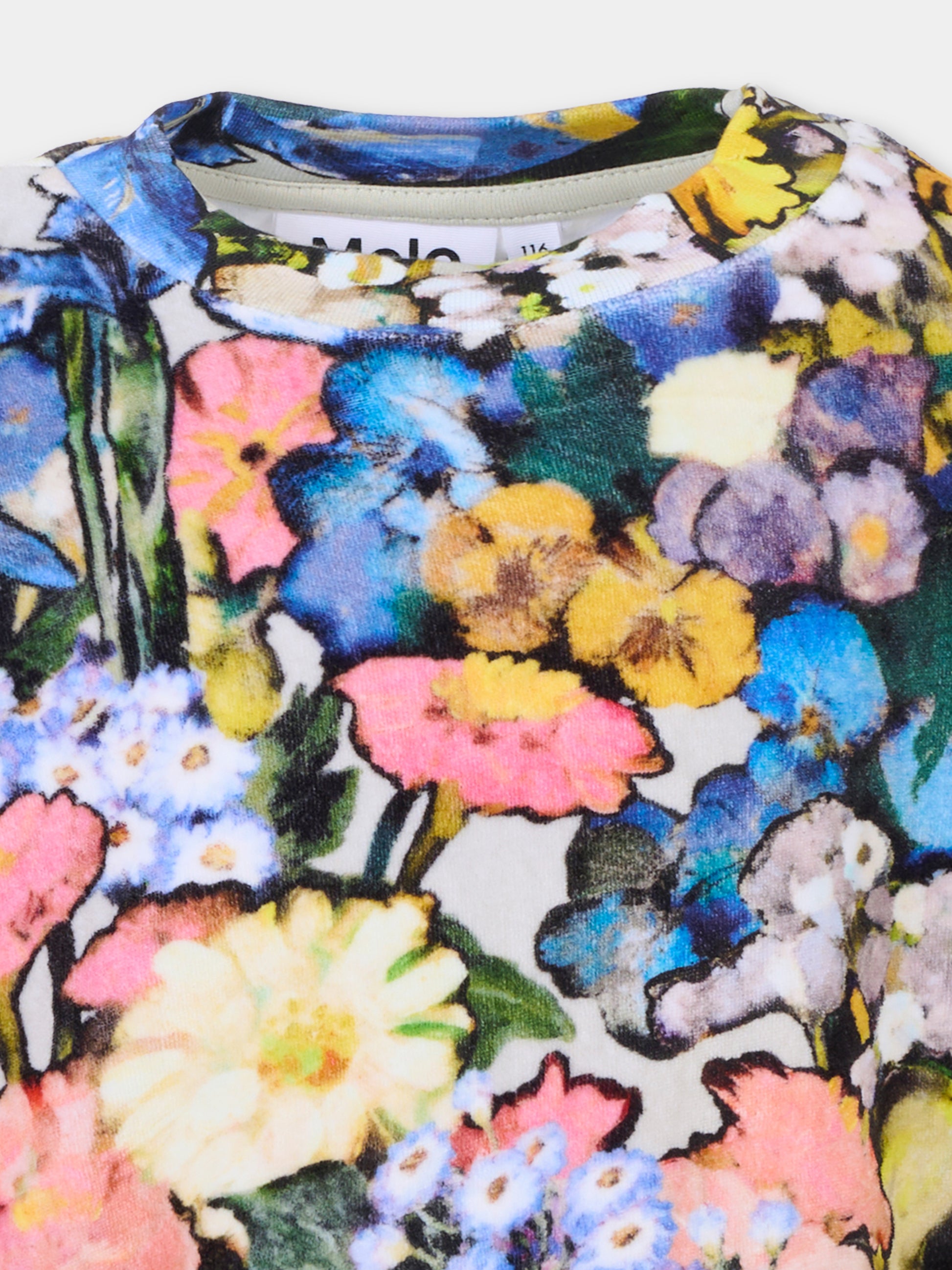 Felpa Marika multicolor per bambina con fiori,Molo,2W25J213 9384