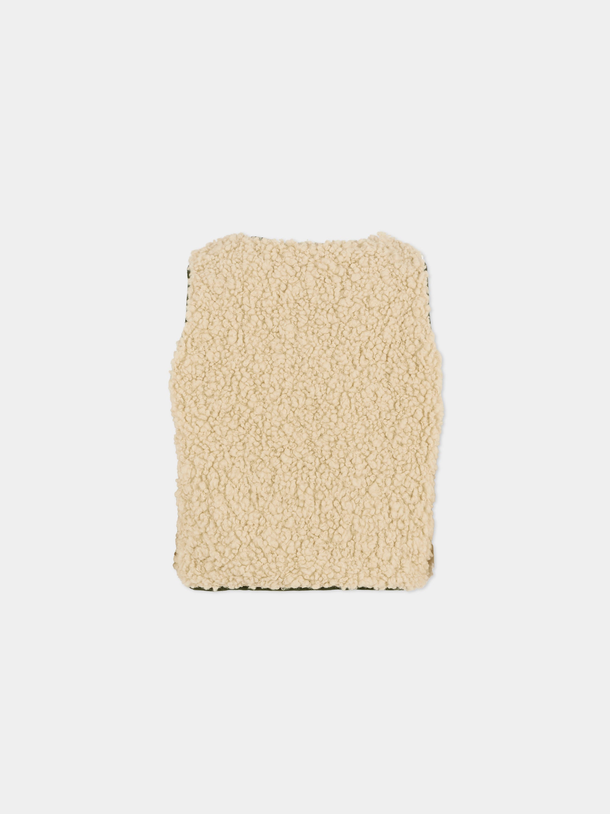 Gilet reversibile Holla verde per bambino con patch,Molo,2W25M203 5534