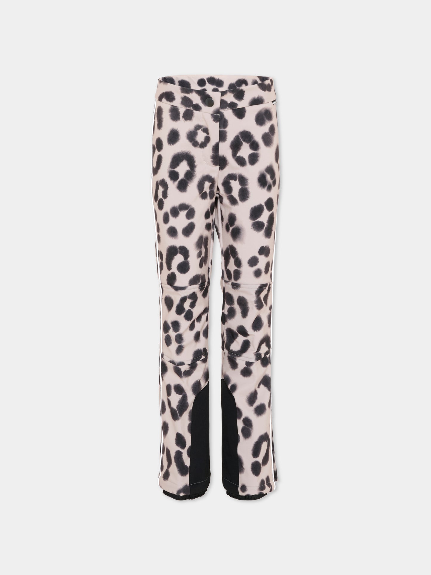 Pantaloni da neve Harlie beige per bambina con stampa animalier,Molo,5W25I201 9363