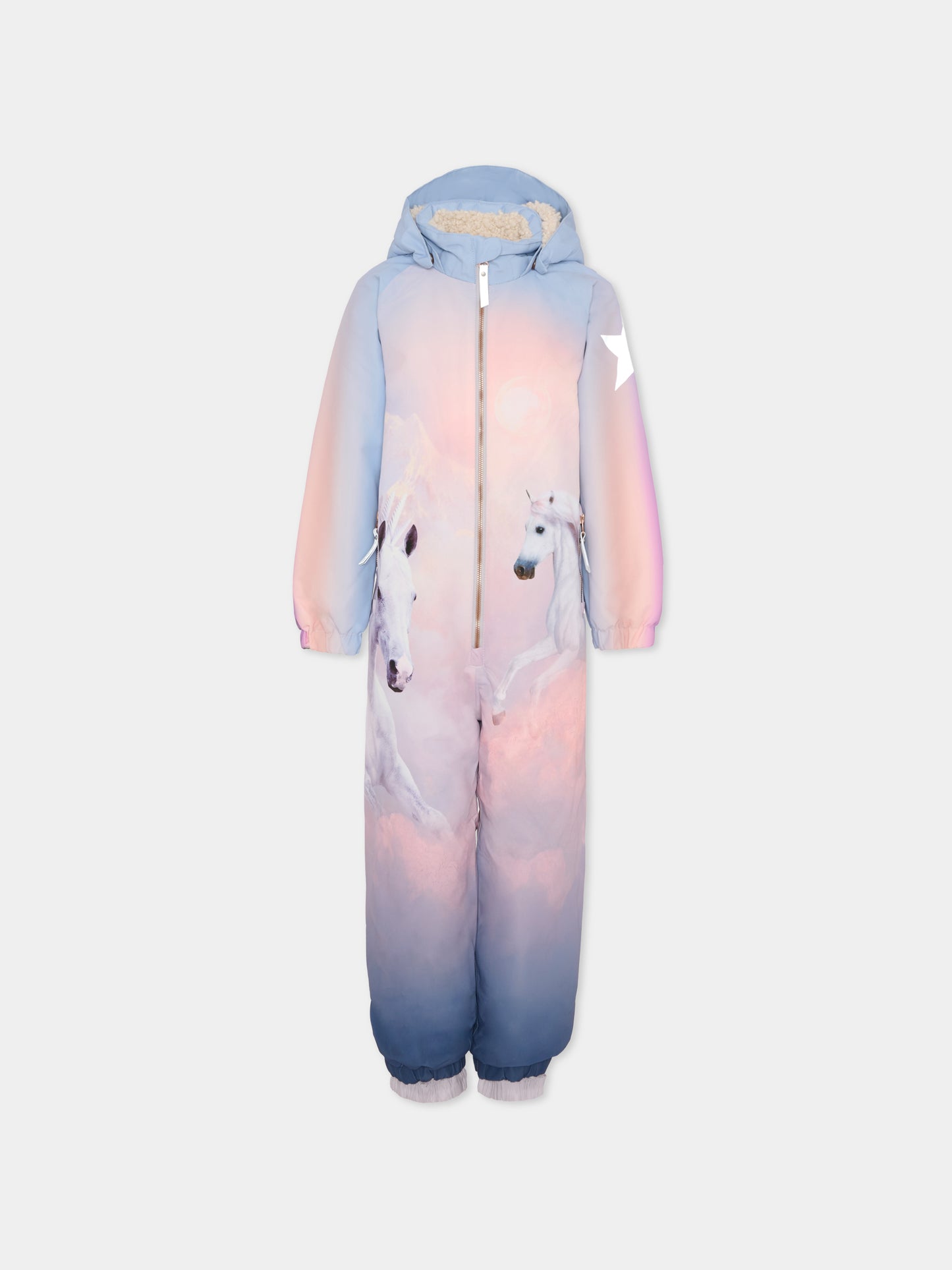 Tuta da neve Polar multicolor per bambina con unicorno,Molo,5W25N202 4949