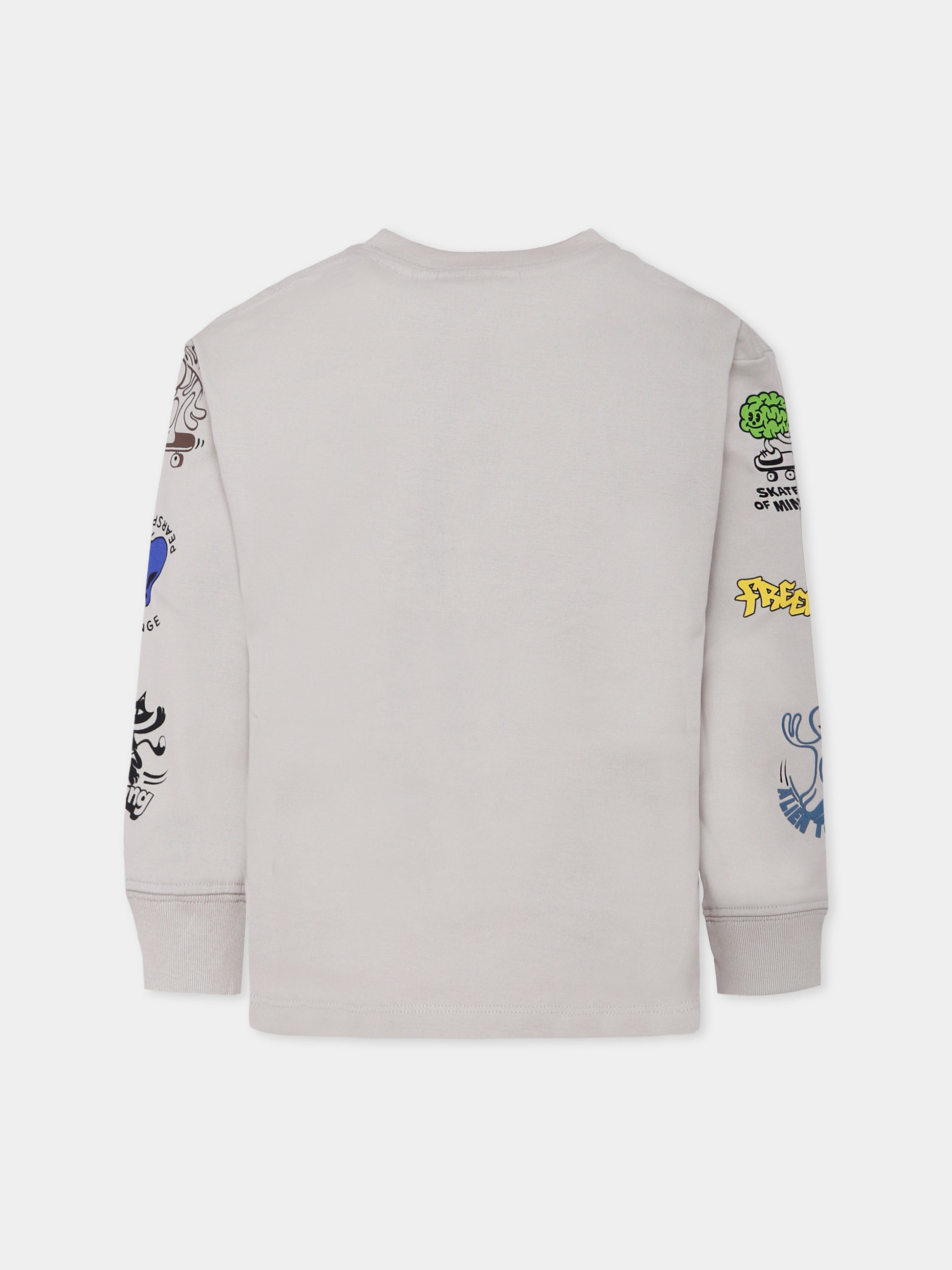 T-shirt Rube grigia per bambino con disegni,Molo,1W25A408 9734