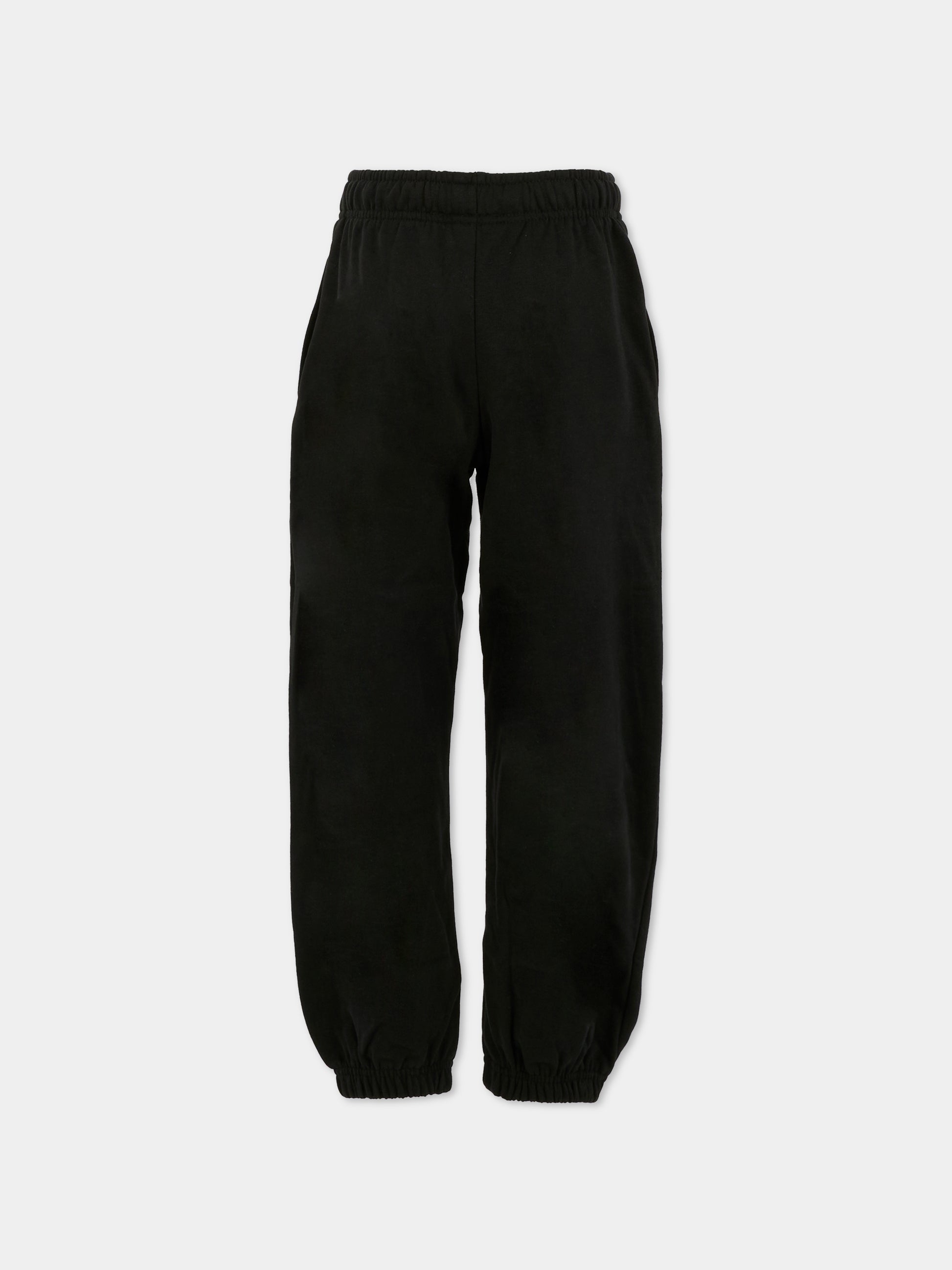 Pantaloni Adan nero per bambini con scritta,Molo,1W25I202 0099