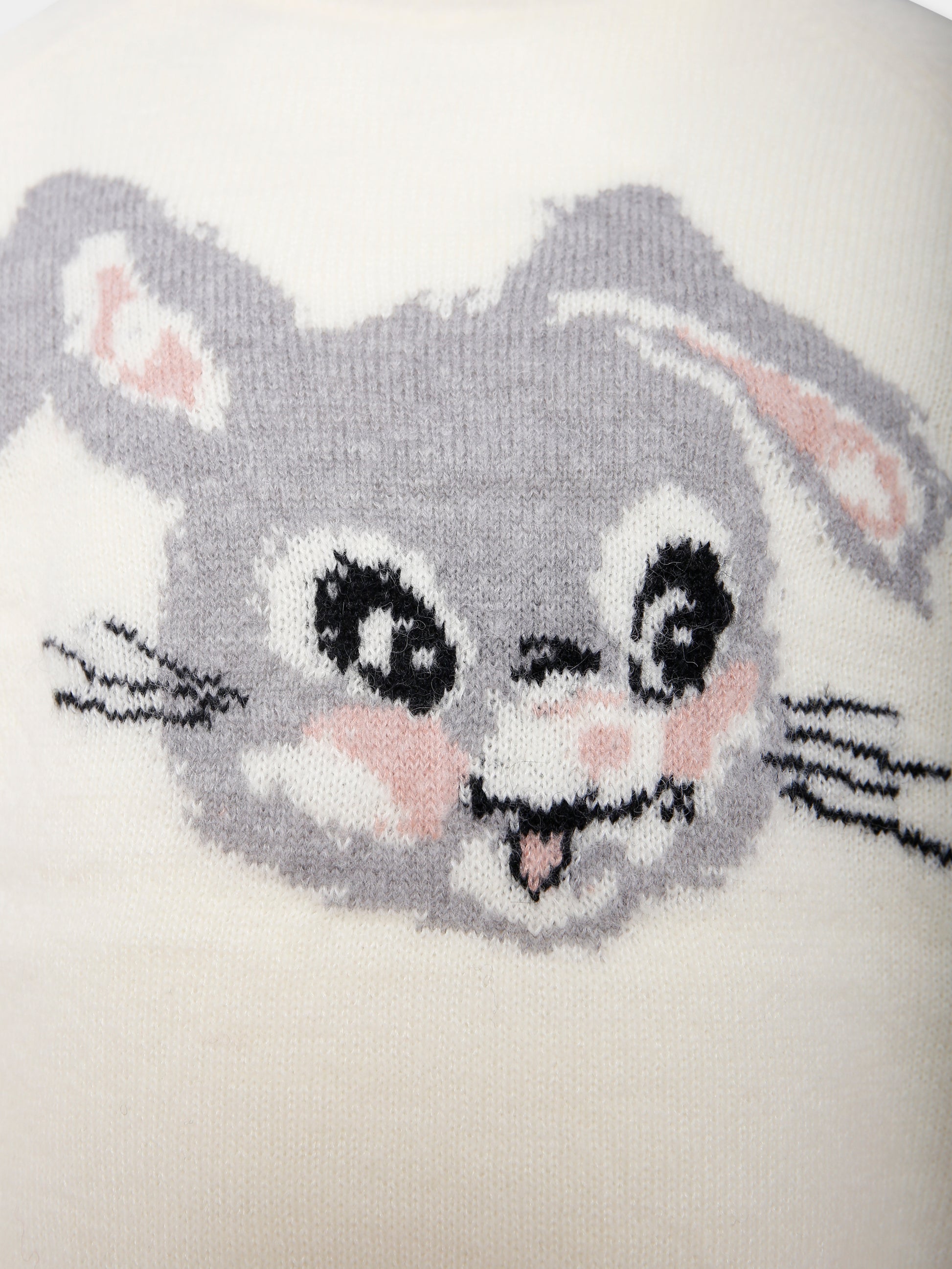 Maglione Gilby avorio per bambina con coniglio,Molo,4W25K203 9653