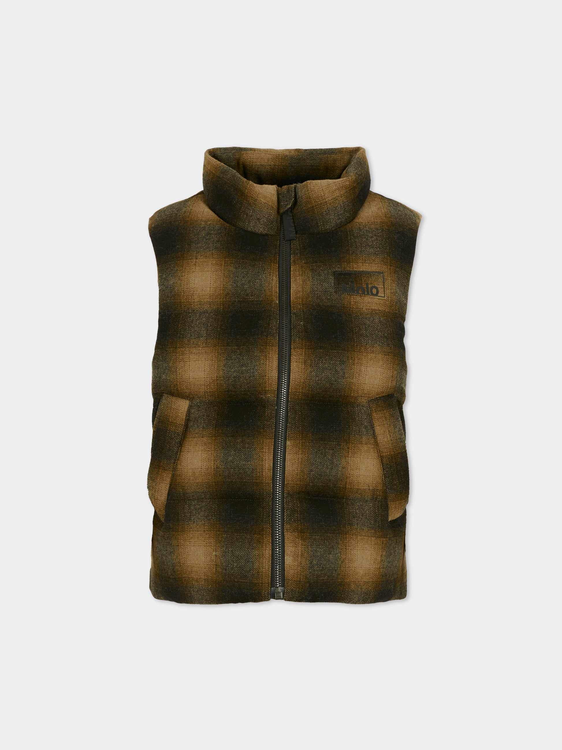 Gilet Heike verde per bambino con logo,Molo,5W25M201 5580