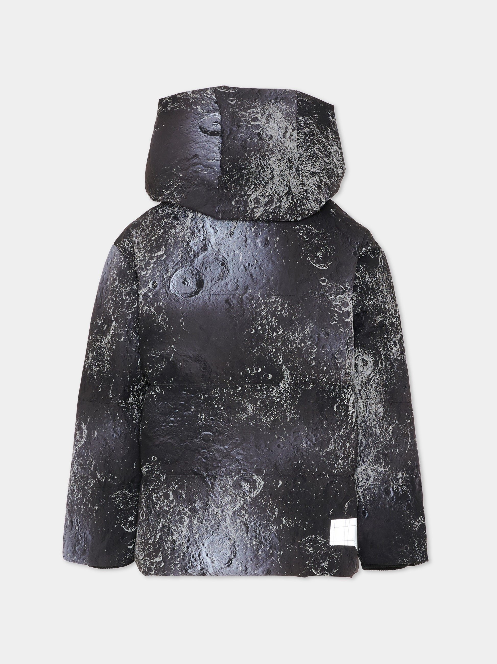 Piumino Hilo nero per bambino con stampa spazio,Molo,5W25M305 9371