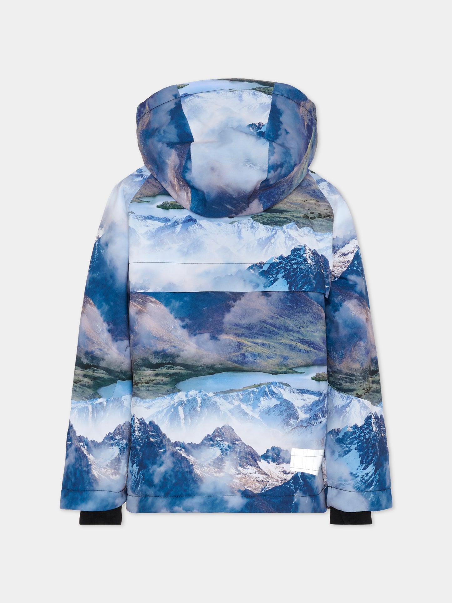 Piumino da neve Castor blu per bambino con stampa montagne,Molo,5W25M309 9367